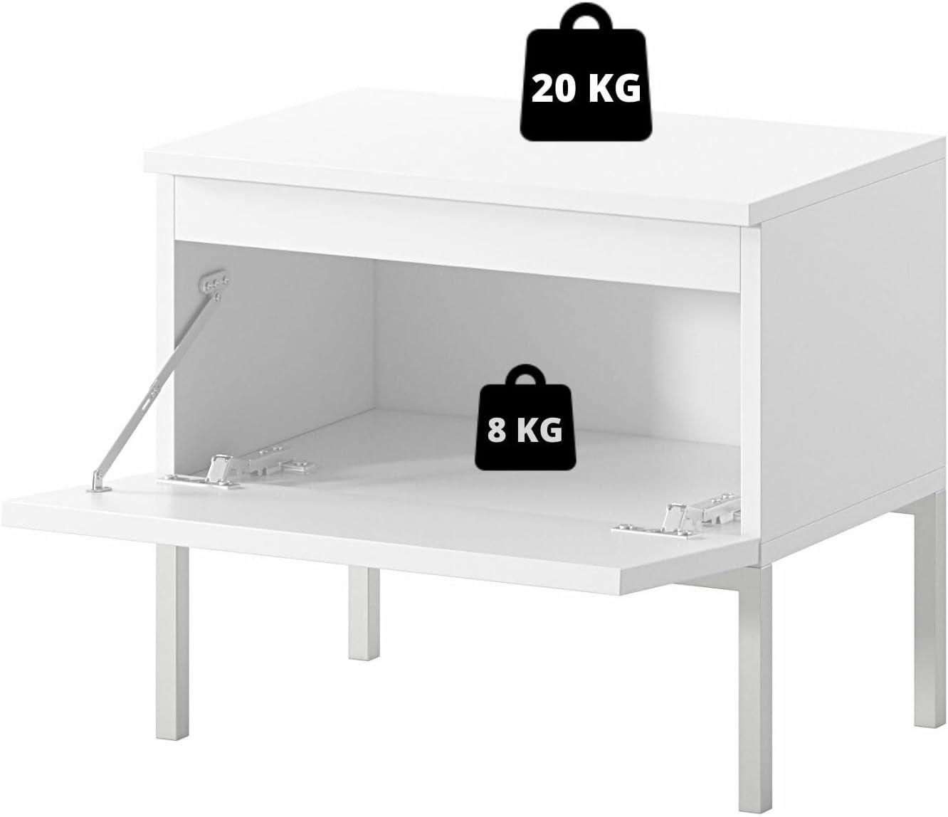 Selsey Bemmi Nachtkastje, zwart, 49 cm – foto 8 – kavel bij GSD Auctions, Zoeterwoude