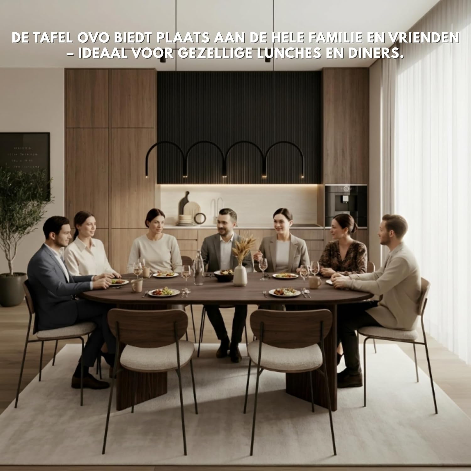 Selsey Ovale Eettafel 204x90cm Wisconsin Walnoot – foto 6 – kavel bij GSD Auctions, Zoeterwoude