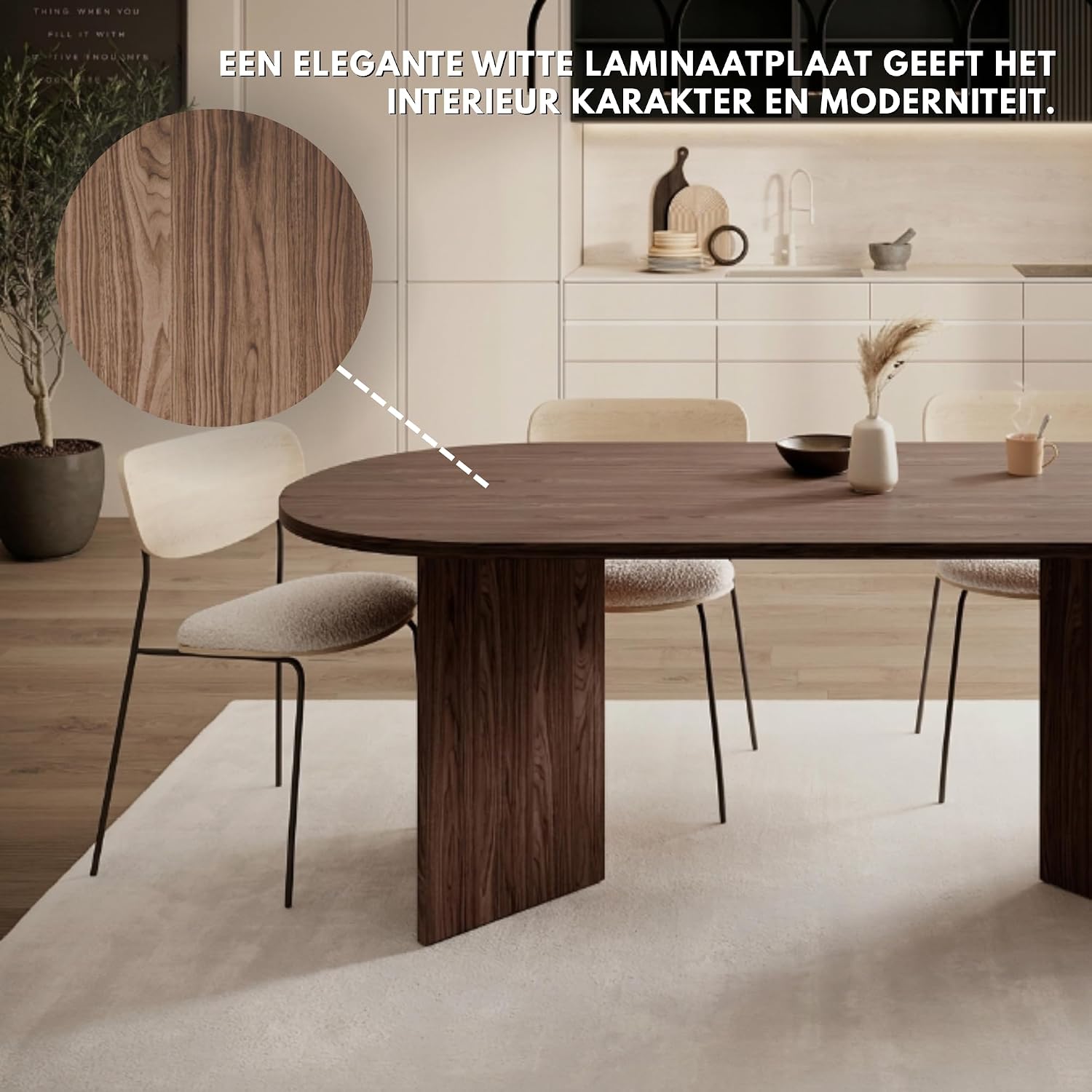 Selsey Ovale Eettafel 204x90cm Wisconsin Walnoot – foto 4 – kavel bij GSD Auctions, Zoeterwoude