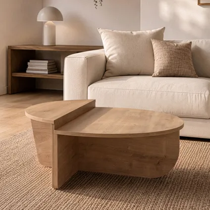 Calicosy - Orion Set Van 2 Salontafels - Licht Hout – foto 4 – kavel bij GSD Auctions, Zoeterwoude