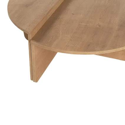 Calicosy - Orion Set Van 2 Salontafels - Licht Hout – foto 3 – kavel bij GSD Auctions, Zoeterwoude