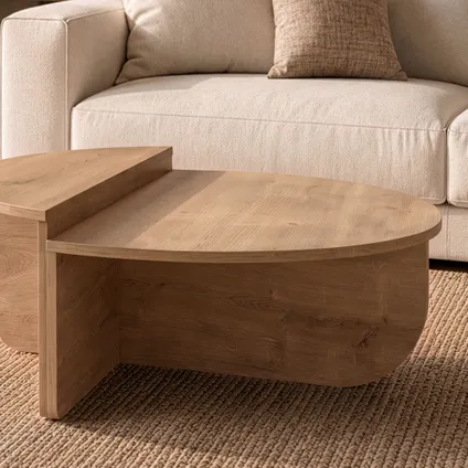 Calicosy - Orion Set Van 2 Salontafels - Licht Hout – foto 5 – kavel bij GSD Auctions, Zoeterwoude
