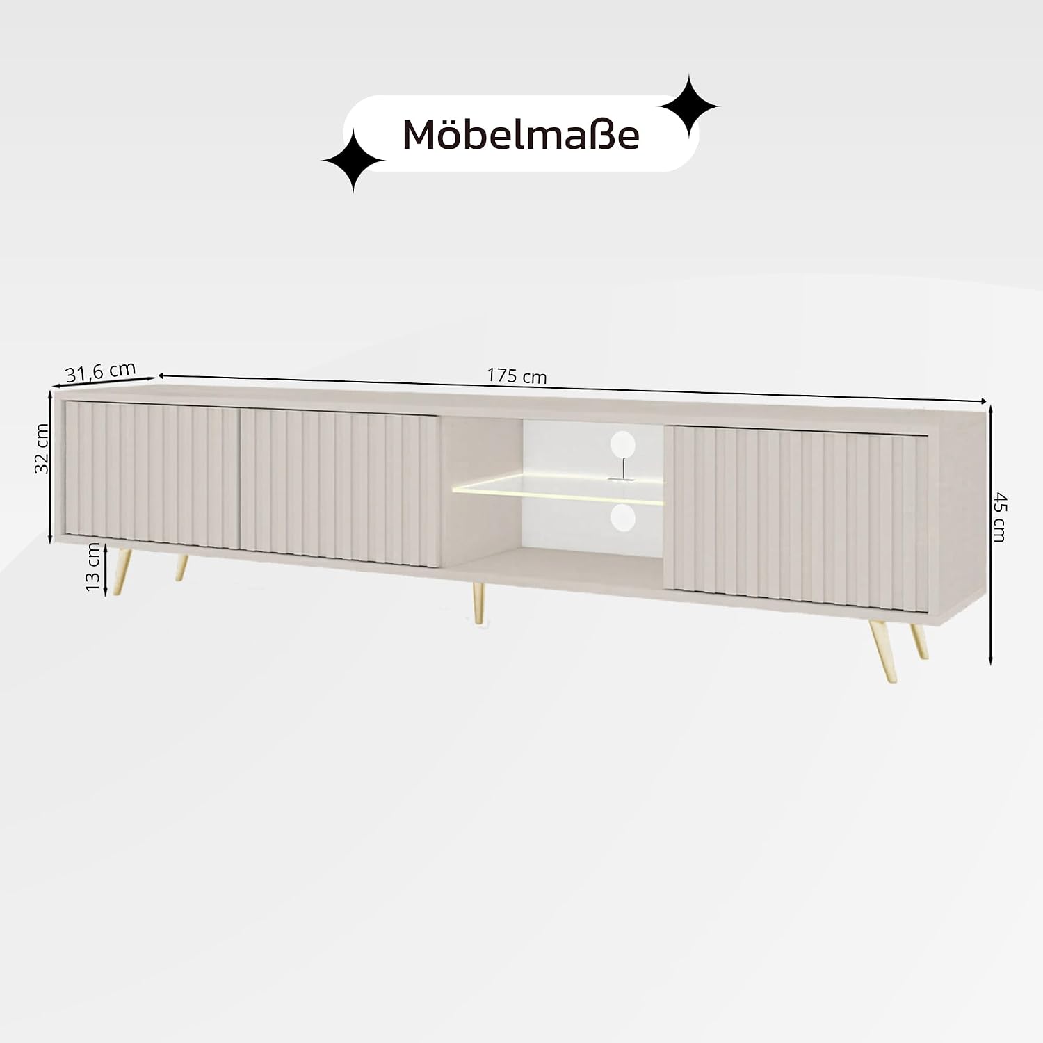 Selsey Bello tv-kast wit met zwarte poten 175 cm – foto 10 – kavel bij GSD Auctions, Zoeterwoude