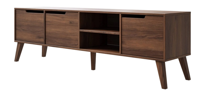by fonQ Nordo Tv-meubel - Walnoot – foto 3 – kavel bij GSD Auctions, Zoeterwoude
