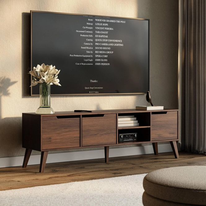 by fonQ Nordo Tv-meubel - Walnoot – foto 6 – kavel bij GSD Auctions, Zoeterwoude