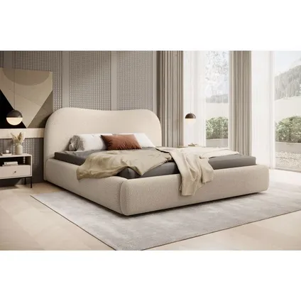 Selsey - Opbergbed Met Hoofdbord - Beige Bouclé 180x200cm – foto 3 – kavel bij GSD Auctions, Zoeterwoude