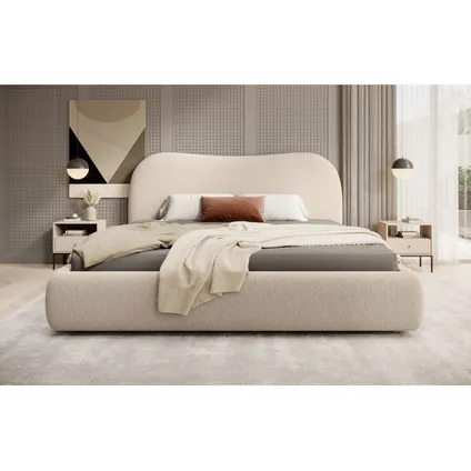 Selsey - Opbergbed Met Hoofdbord - Beige Bouclé 180x200cm – foto 2 – kavel bij GSD Auctions, Zoeterwoude