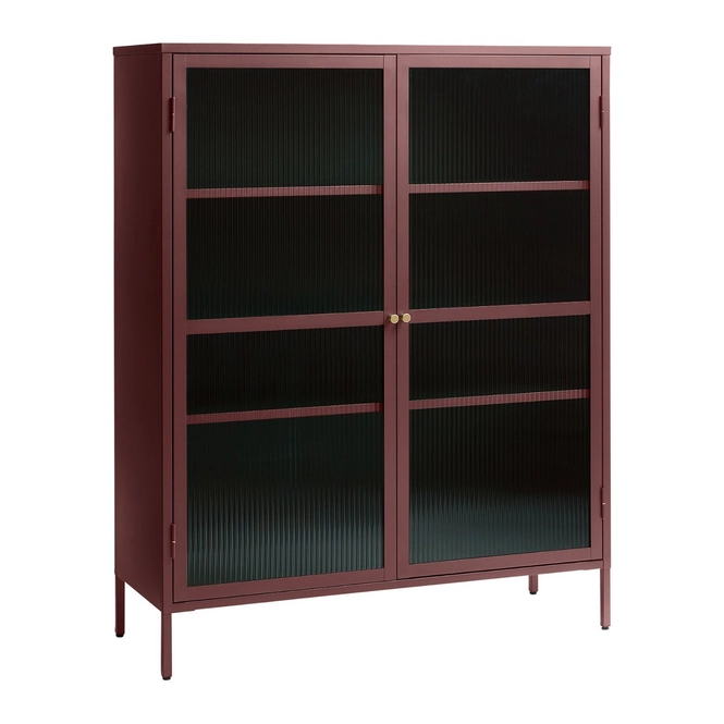 by fonQ Opal Vitrinekast - H 140 cm - Bordeaux – foto 4 – kavel bij GSD Auctions, Zoeterwoude