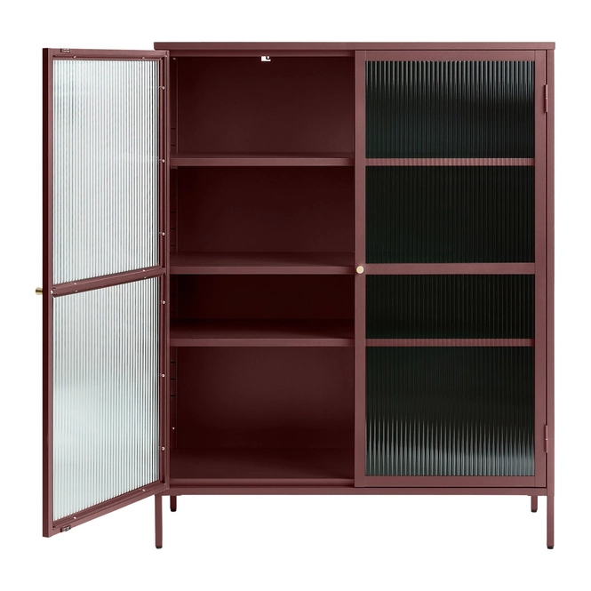 by fonQ Opal Vitrinekast - H 140 cm - Bordeaux – foto 2 – kavel bij GSD Auctions, Zoeterwoude