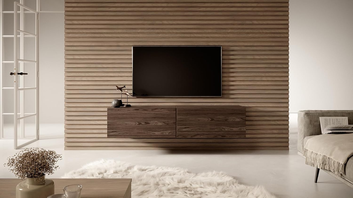 Selsey BISIRA TV-meubel hangend, tv-element, walnoot, 140 cm – foto 7 – kavel bij GSD Auctions, Zoeterwoude