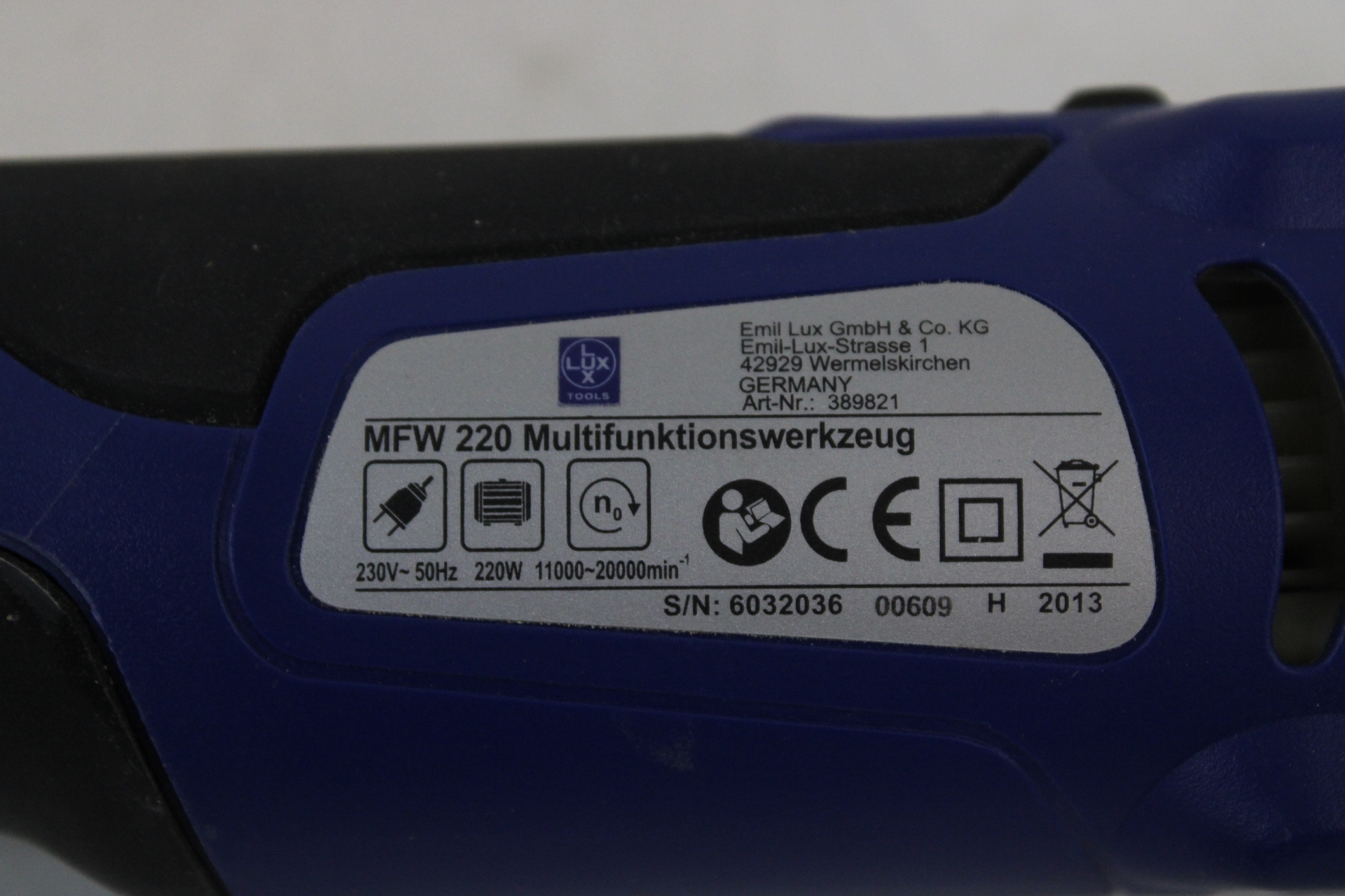Lux Tools MFW 220 Multifunctionele elektrische apparaat – foto 5 – kavel bij GSD Auctions, Zoeterwoude
