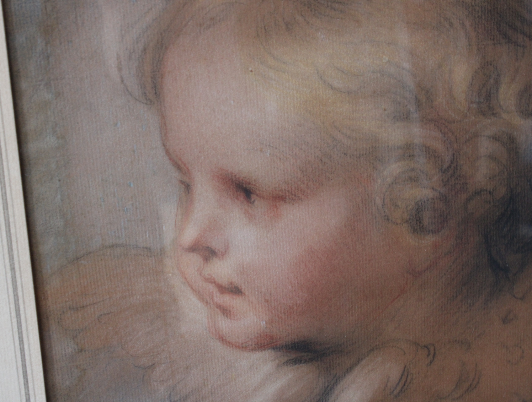 Ingelijste tekening van een engel – foto 8 – kavel bij GSD Auctions, Zoeterwoude