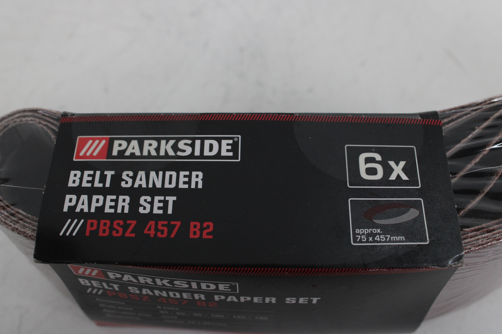 Parkside belt sander papier set PBSZ 457 B2 – foto 3 – kavel bij GSD Auctions, Zoeterwoude