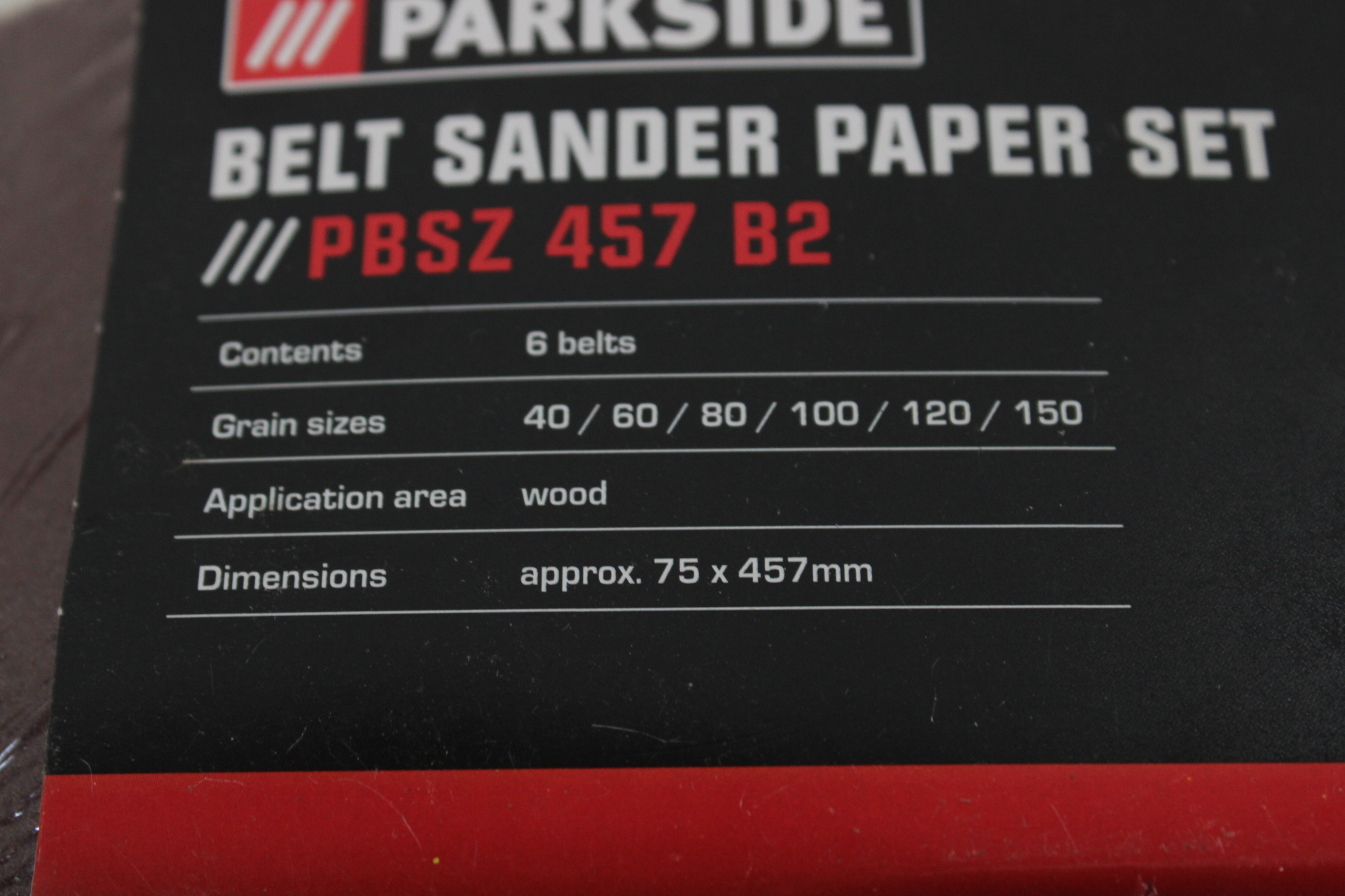 Parkside belt sander papier set PBSZ 457 B2 – foto 7 – kavel bij GSD Auctions, Zoeterwoude