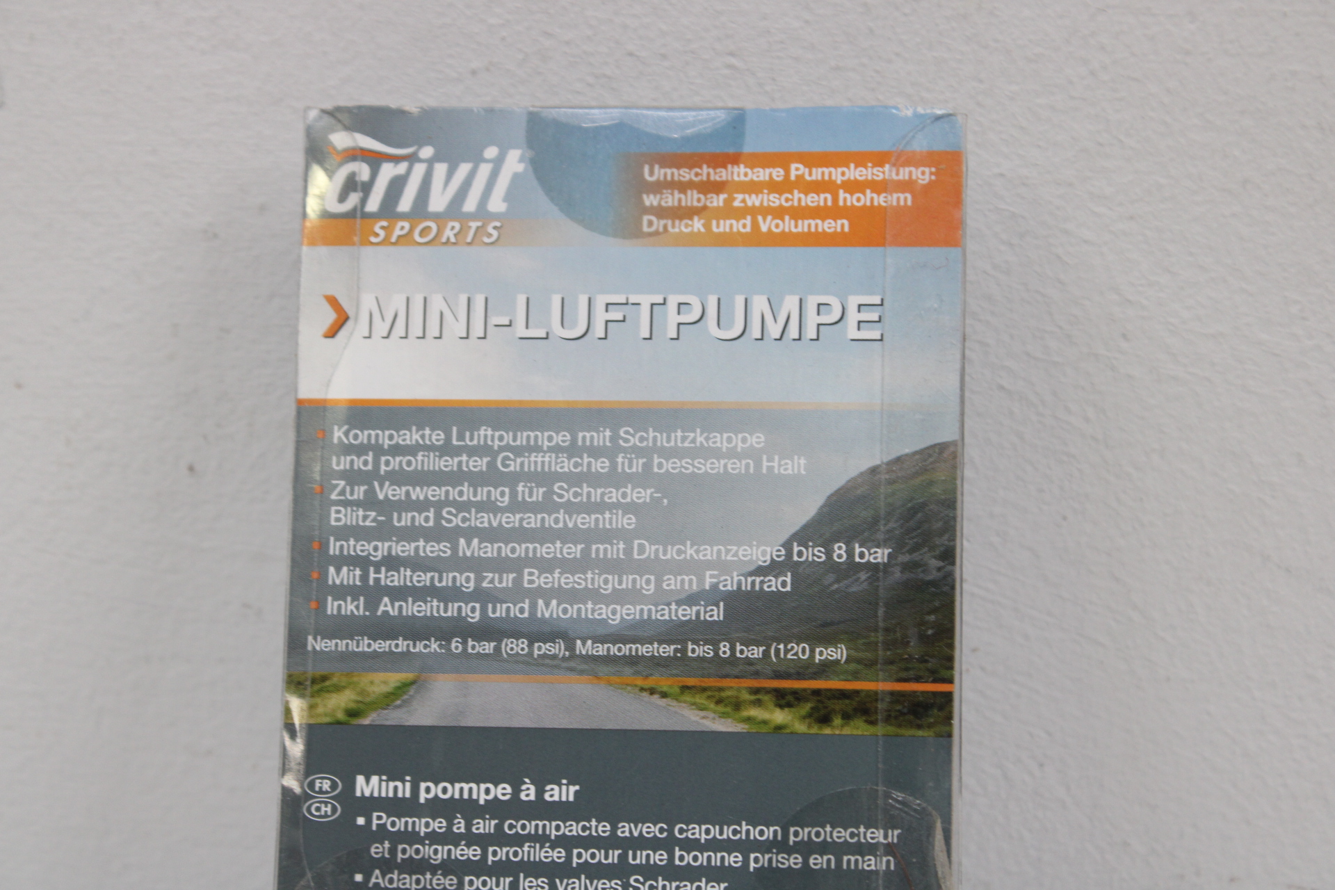 Crivit Sports luchtpomp met manometer – foto 4 – kavel bij GSD Auctions, Zoeterwoude