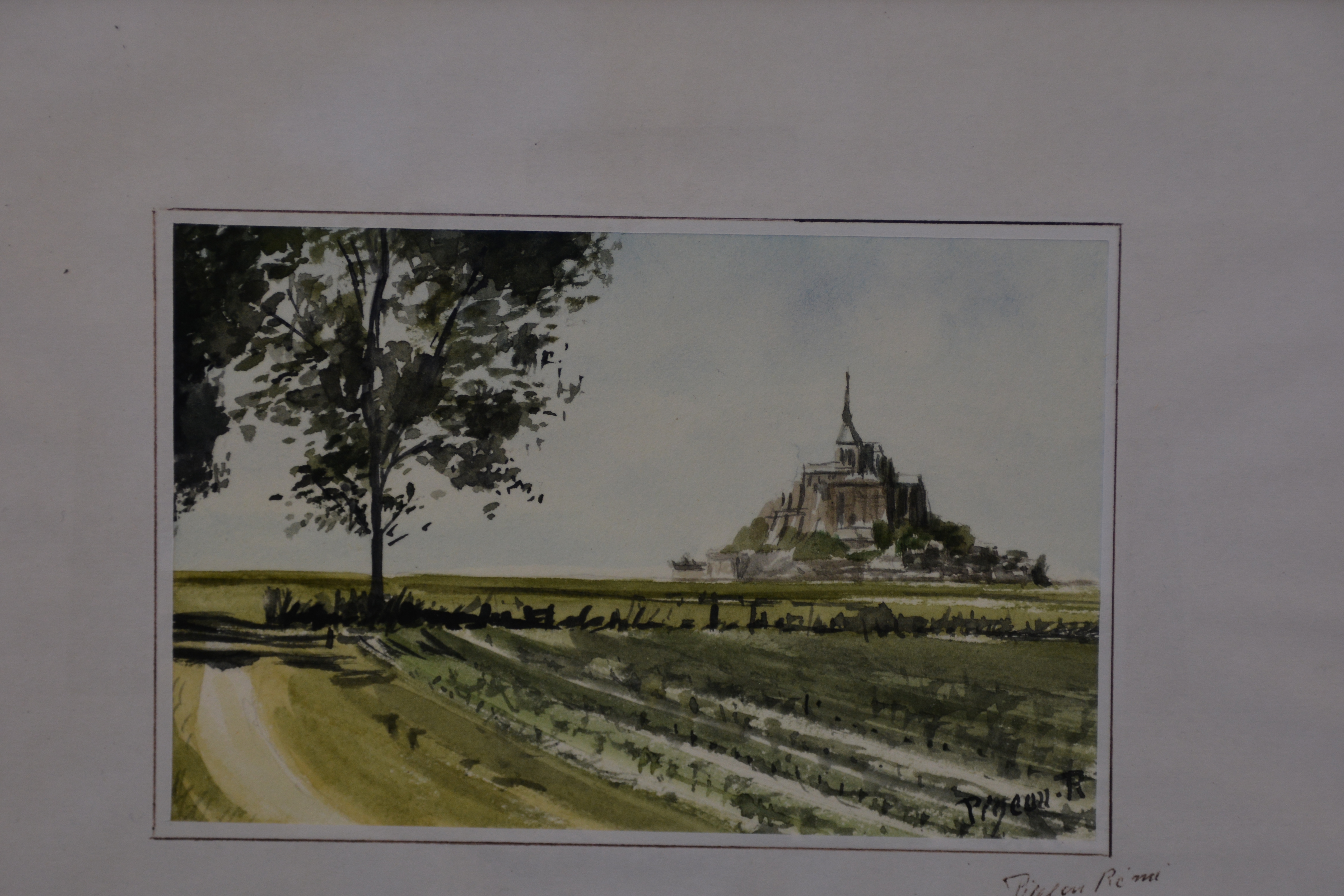 Aquarel van Pigeon Rémi: Mont St. Michel' – foto 2 – kavel bij GSD Auctions, Zoeterwoude