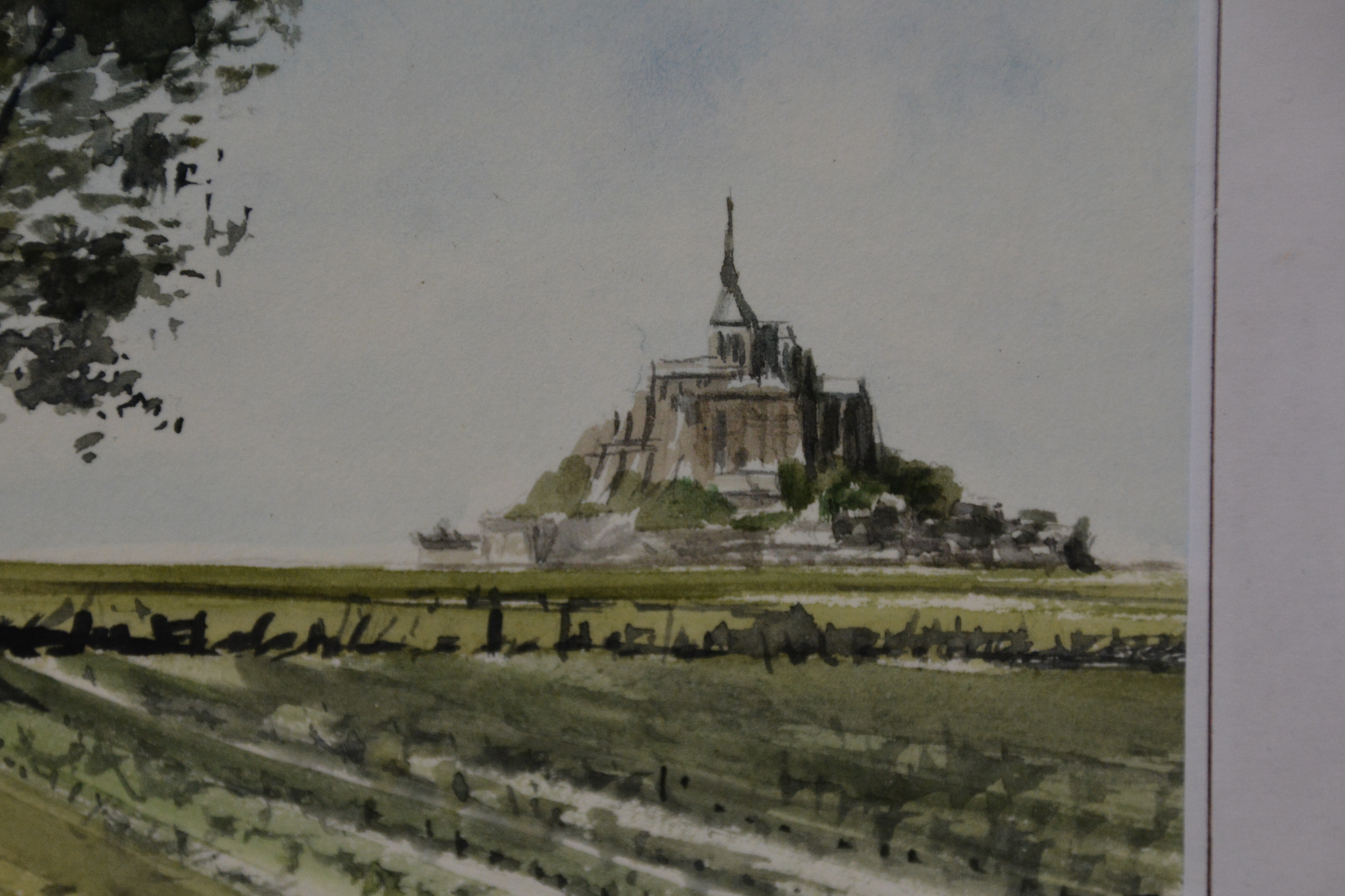 Aquarel van Pigeon Rémi: Mont St. Michel' – foto 4 – kavel bij GSD Auctions, Zoeterwoude