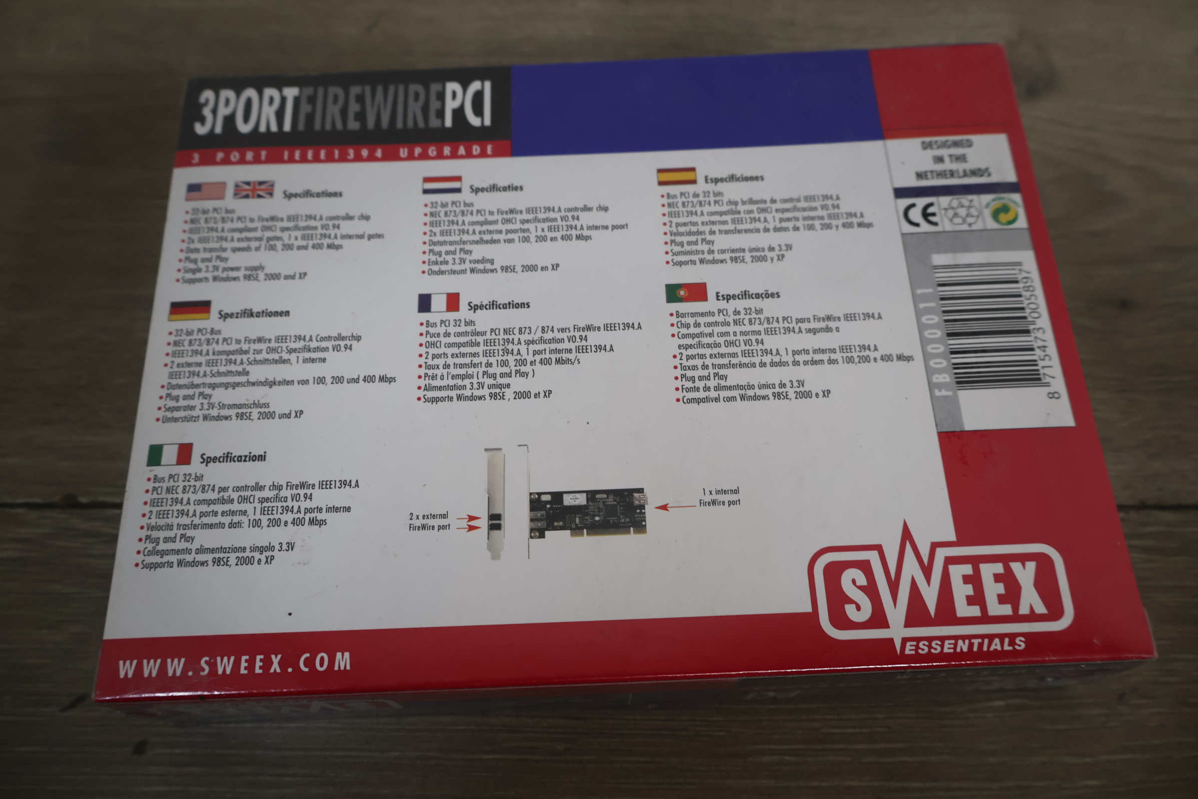 Sweex 3 Port FireWire PCI kaart' – foto 8 – kavel bij GSD Auctions, Zoeterwoude