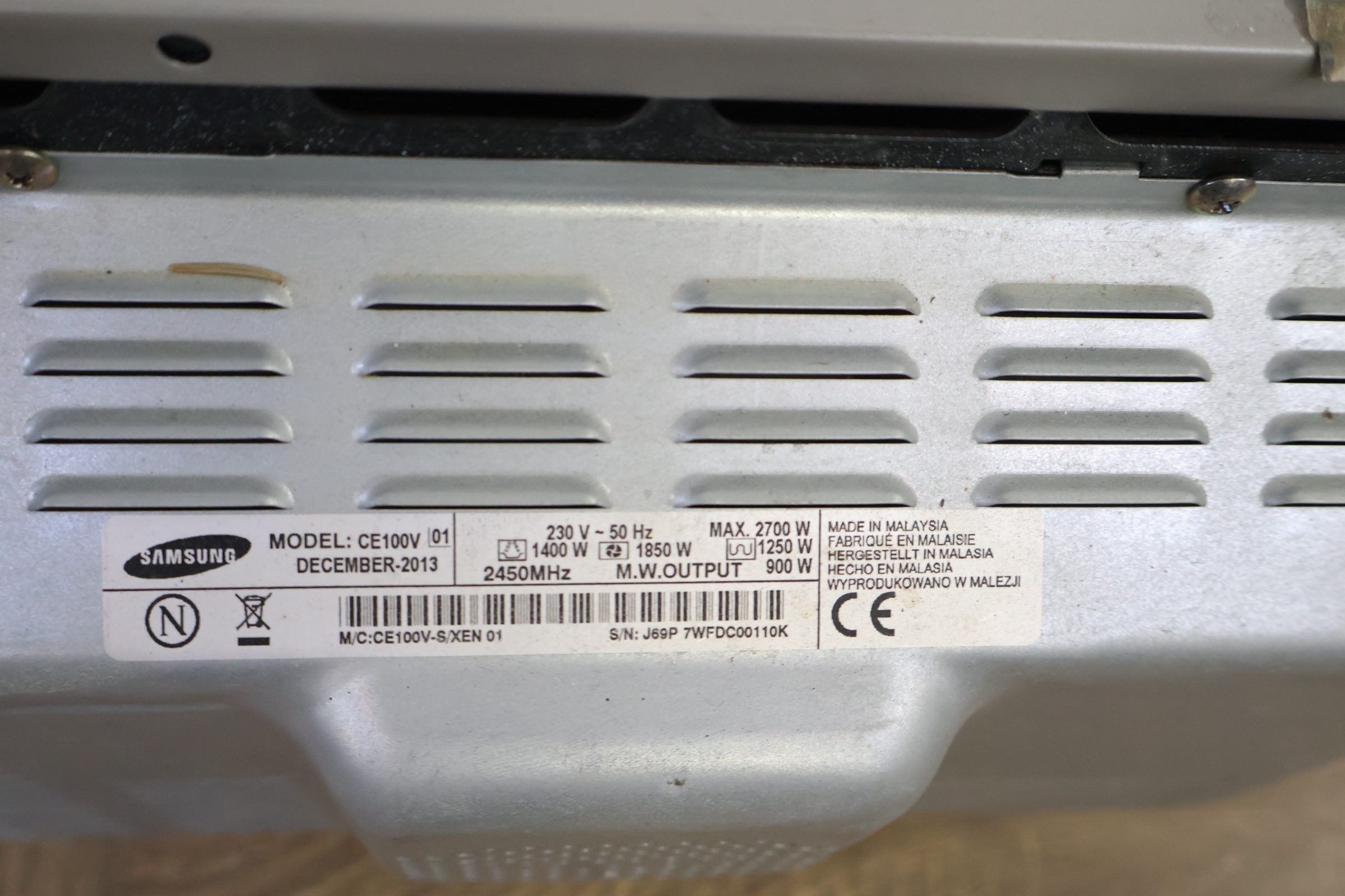 Samsung magnetron 23L zilver – foto 7 – kavel bij GSD Auctions, Zoeterwoude