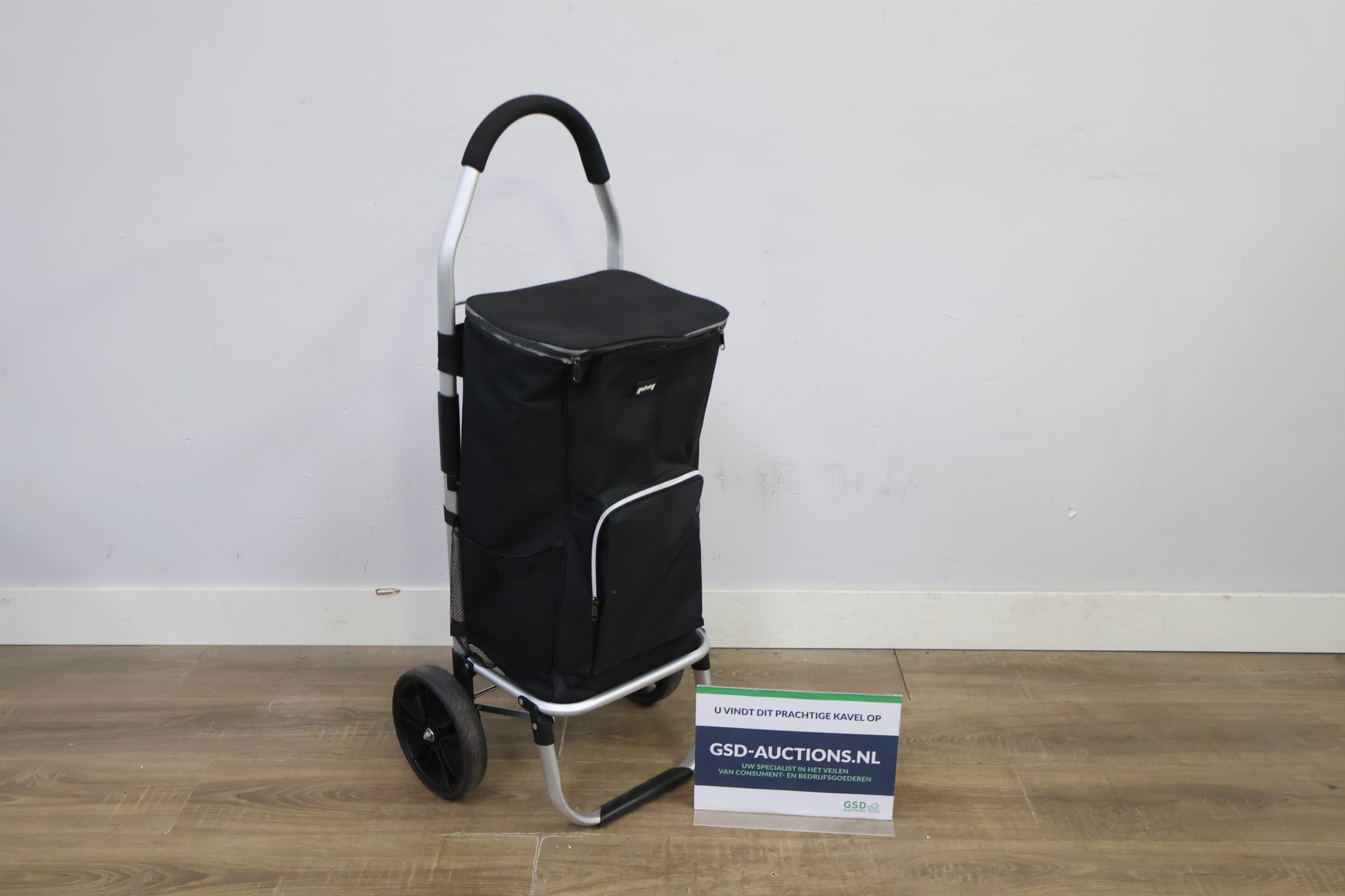 Opvouwbare boodschappentrolley met zwarte tas – foto 2 – kavel bij GSD Auctions, Zoeterwoude