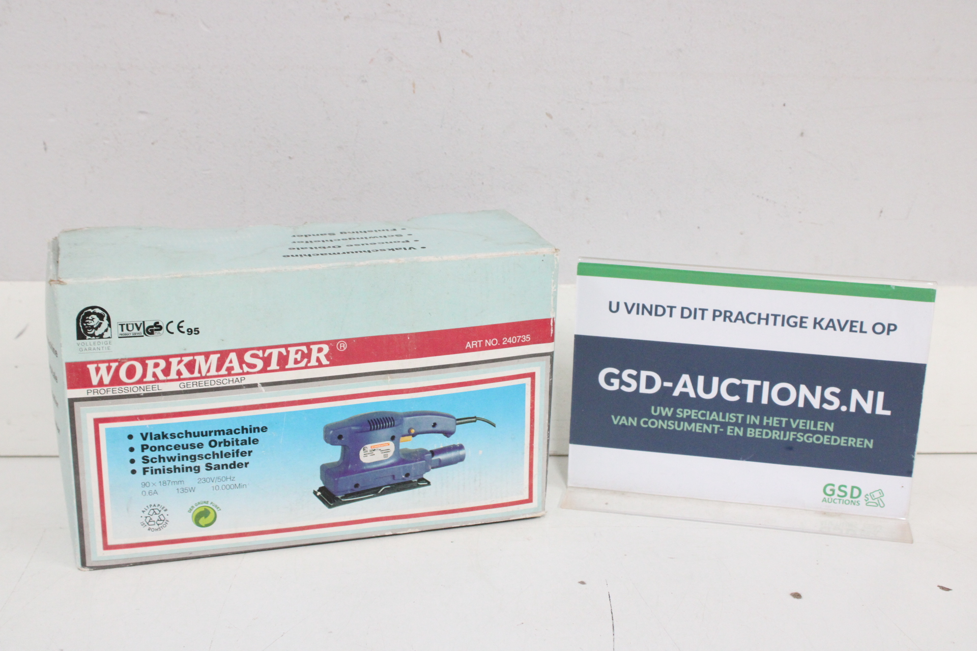Workmaster vlakschuurmachine in doos' – foto 2 – kavel bij GSD Auctions, Zoeterwoude