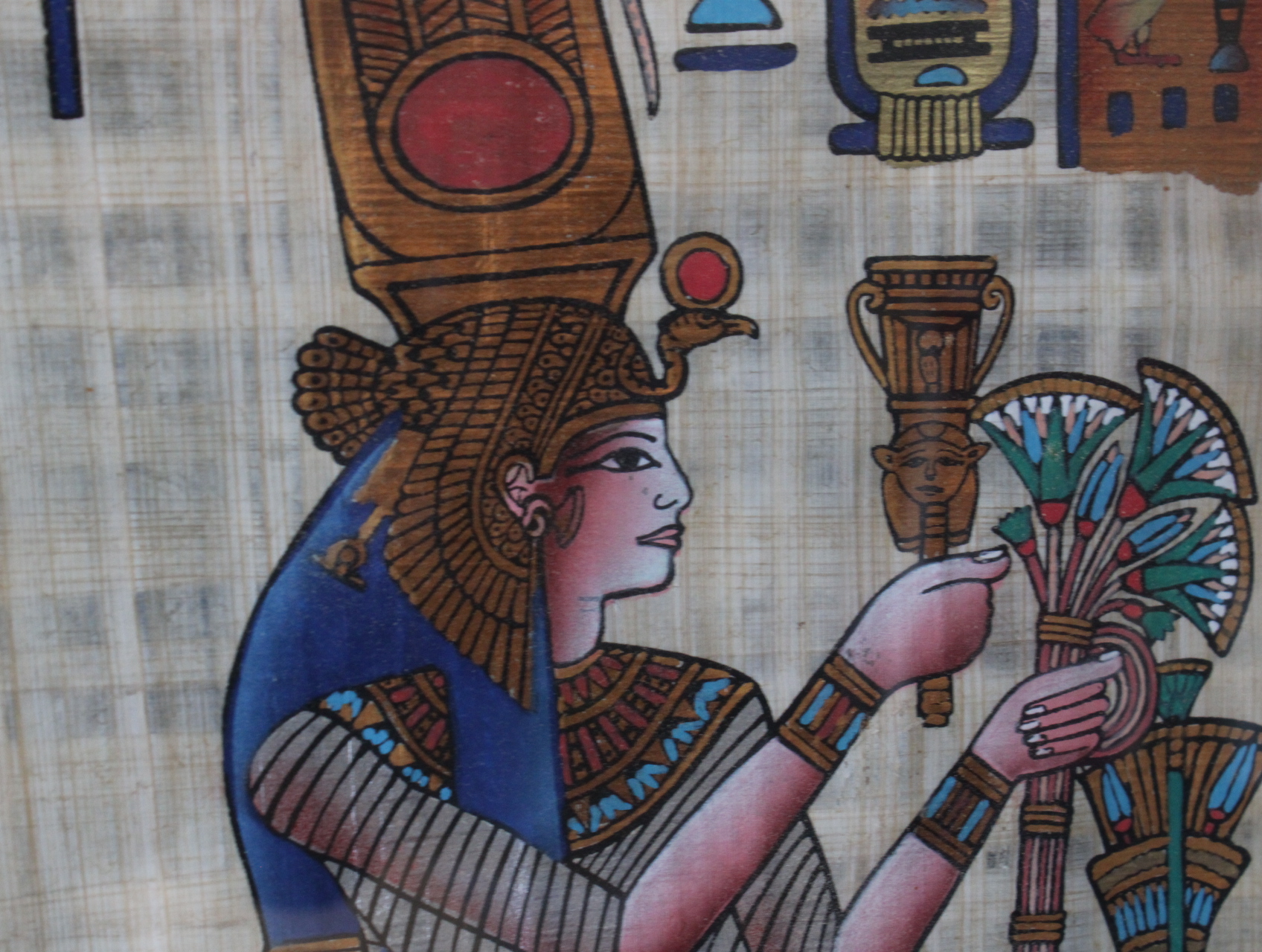 Ingelijste papyrus met Egyptische voorstelling – foto 9 – kavel bij GSD Auctions, Zoeterwoude
