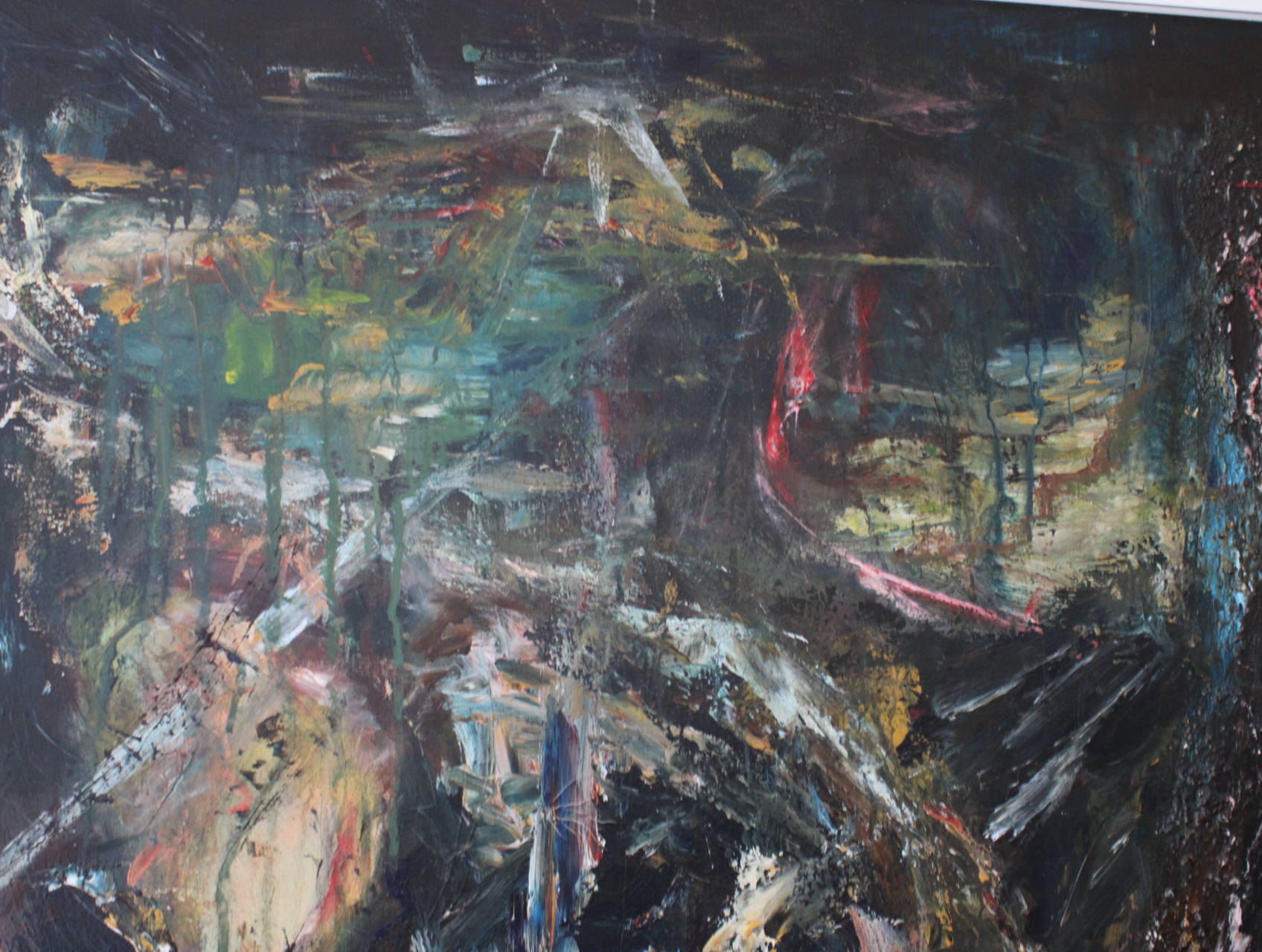 Abstract schilderij in witte lijst – foto 6 – kavel bij GSD Auctions, Zoeterwoude