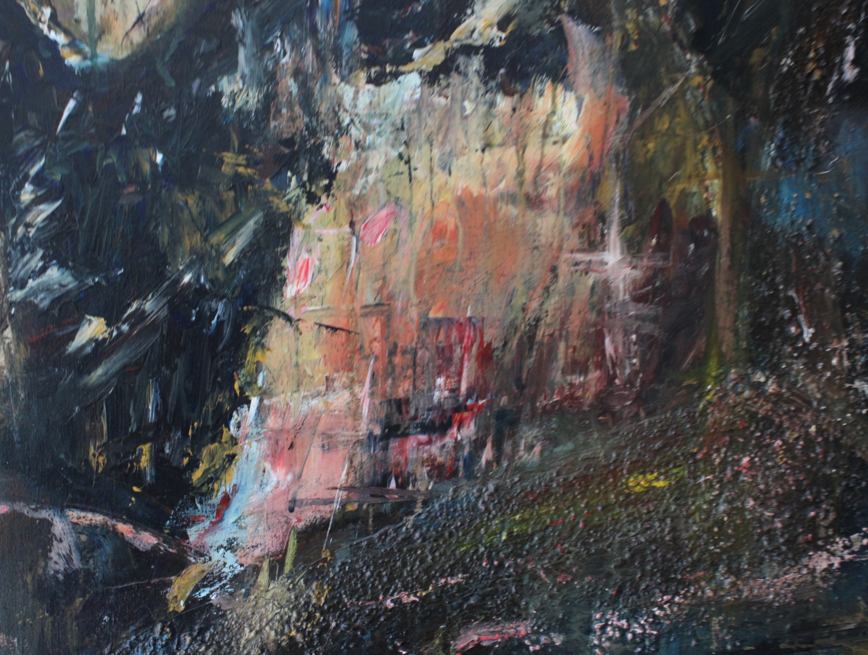 Abstract schilderij in witte lijst – foto 7 – kavel bij GSD Auctions, Zoeterwoude
