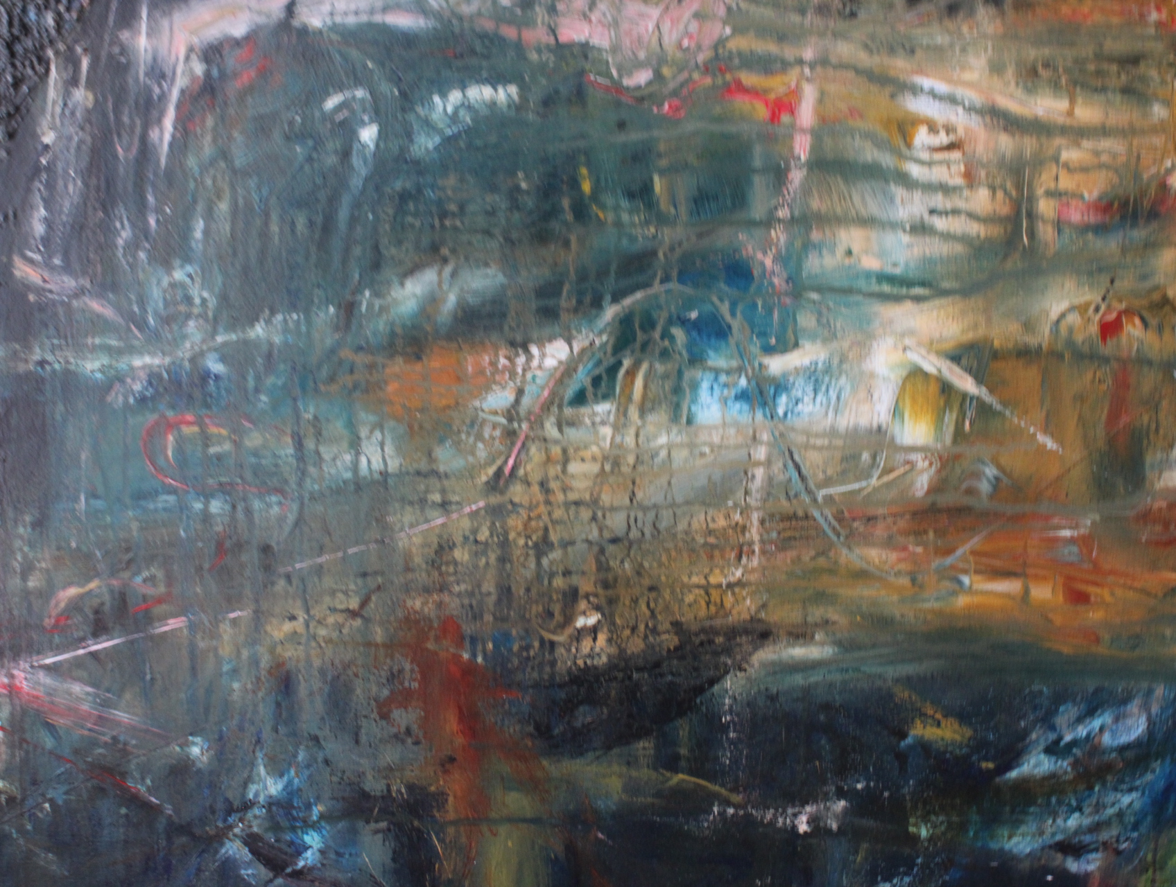 Abstract schilderij in witte lijst – foto 8 – kavel bij GSD Auctions, Zoeterwoude