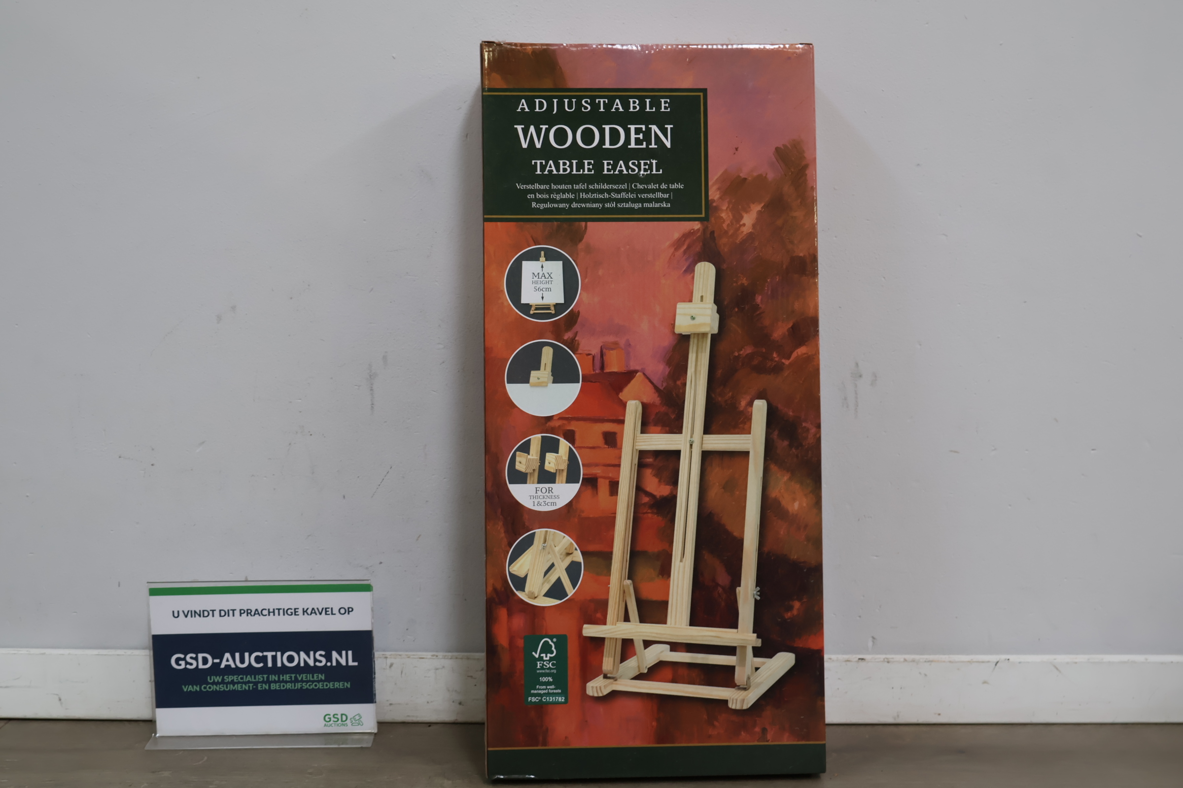 Adjustable houten tafel schildersezel – foto 2 – kavel bij GSD Auctions, Zoeterwoude