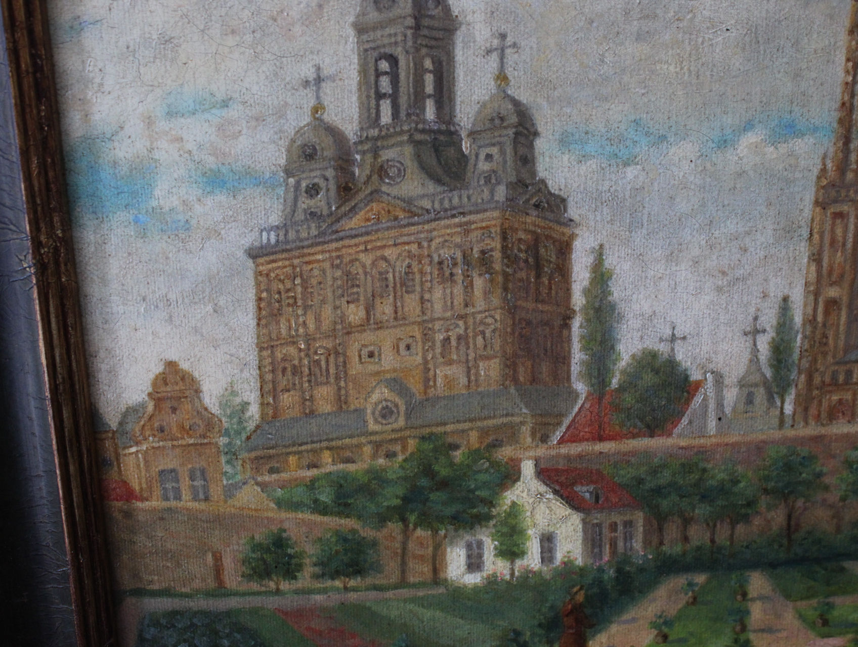 Olieverfschilderij stadsgezicht met torens – foto 8 – kavel bij GSD Auctions, Zoeterwoude