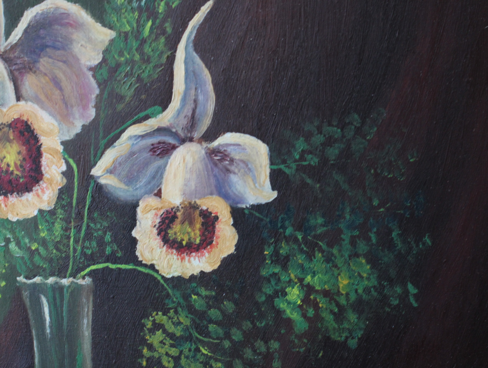 Schilderij stilleven met orchideeën en blauwe sierkom – foto 10 – kavel bij GSD Auctions, Zoeterwoude