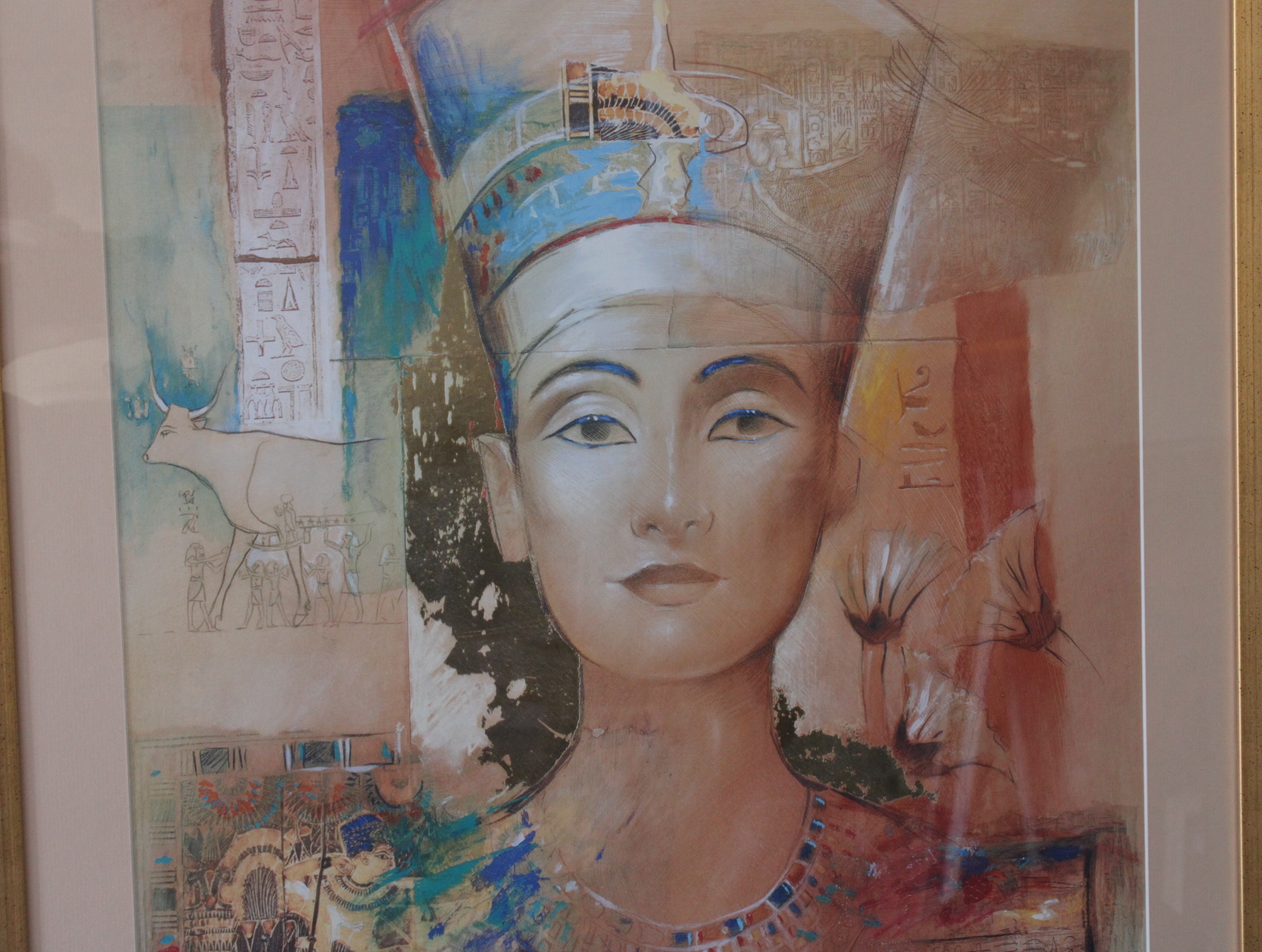 Ingelijste kunstafdruk van Egyptische Nefertiti – foto 3 – kavel bij GSD Auctions, Zoeterwoude