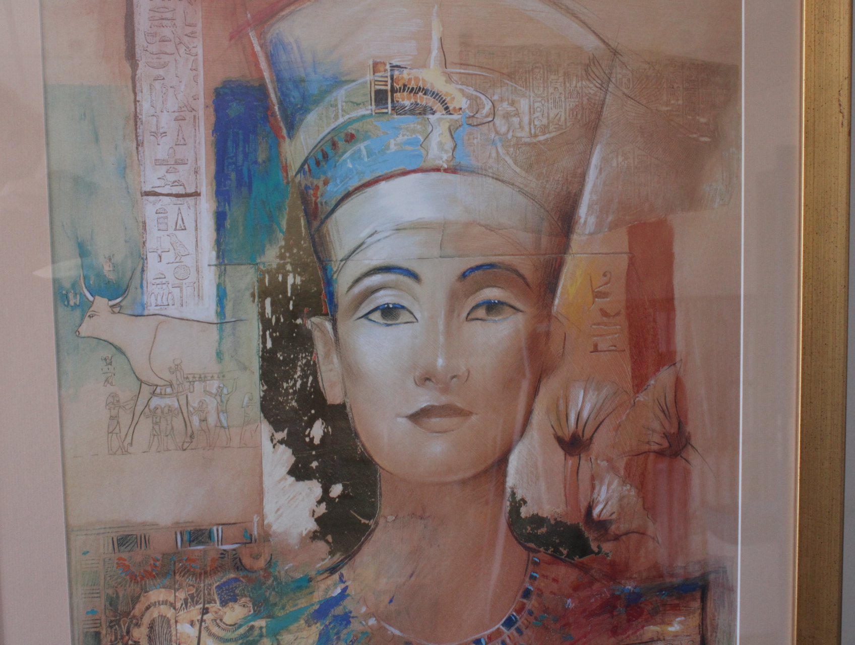 Ingelijste kunstafdruk van Egyptische Nefertiti – foto 8 – kavel bij GSD Auctions, Zoeterwoude