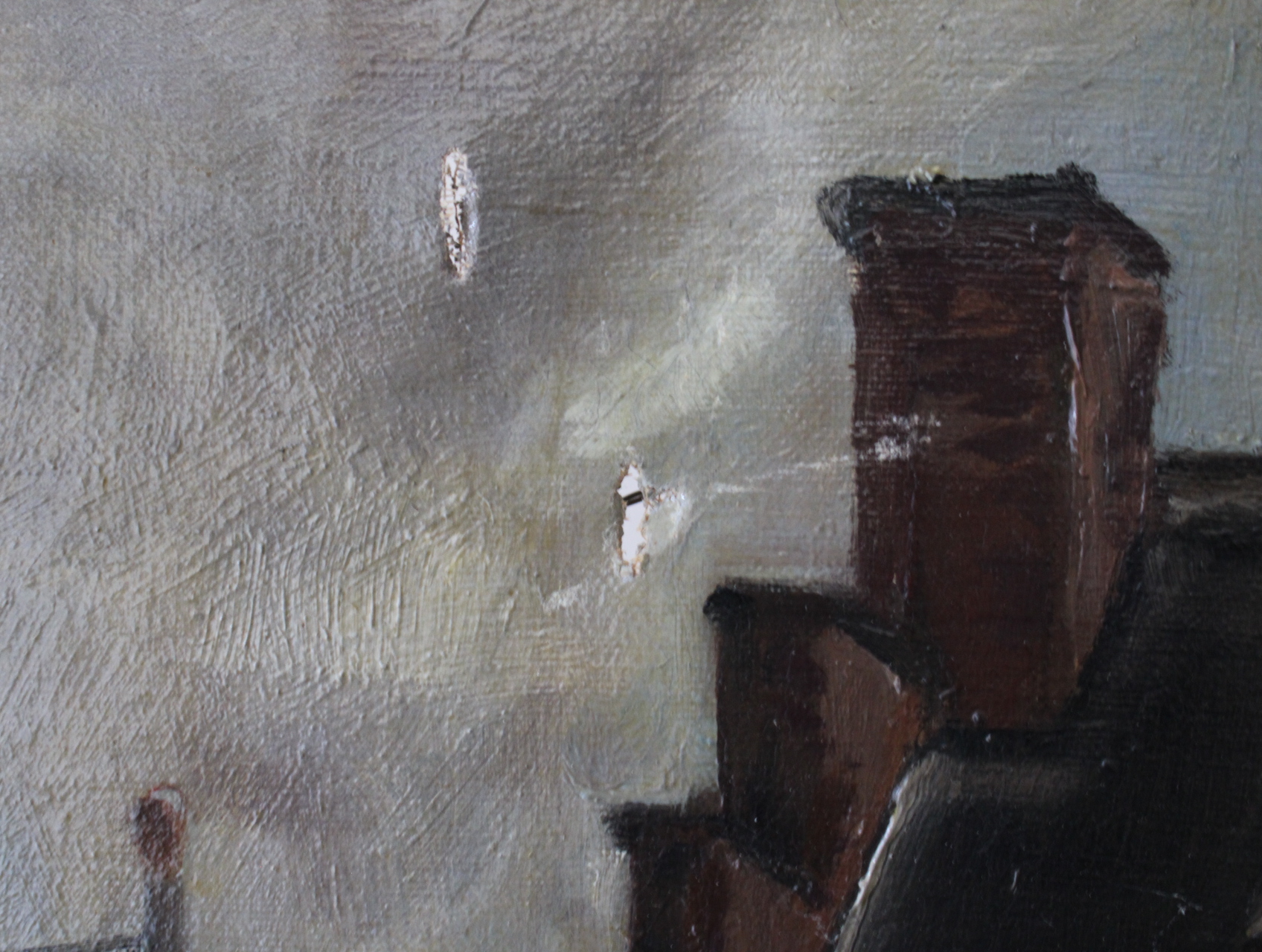 Olieverf schilderij stadsgezicht met poort – foto 4 – kavel bij GSD Auctions, Zoeterwoude