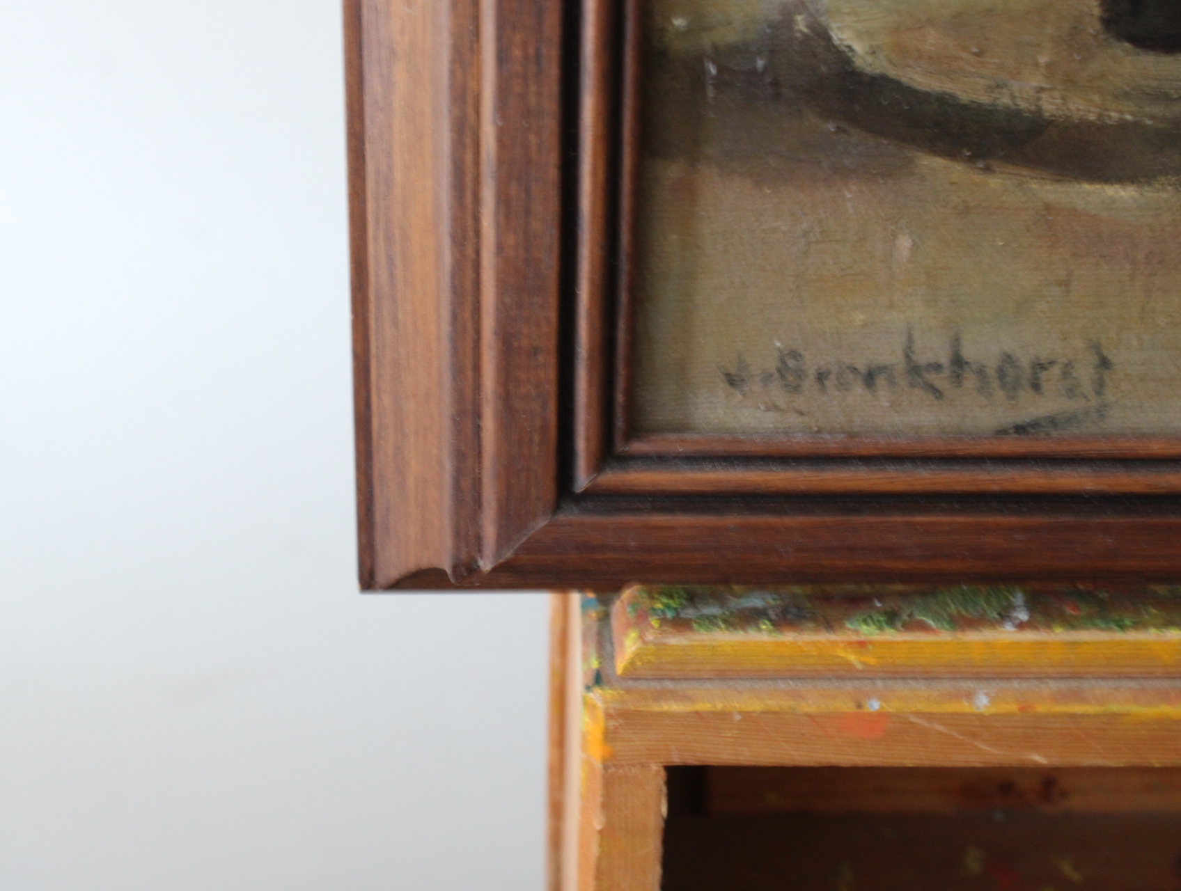 Olieverf schilderij stadsgezicht met poort – foto 7 – kavel bij GSD Auctions, Zoeterwoude
