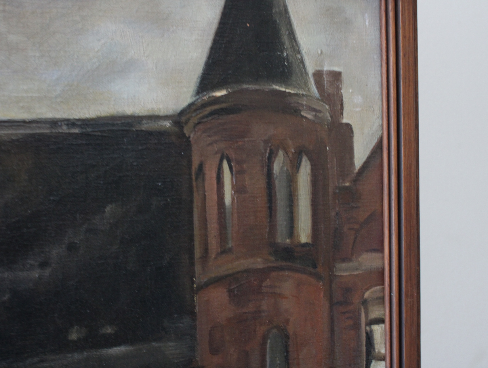 Olieverf schilderij stadsgezicht met poort – foto 9 – kavel bij GSD Auctions, Zoeterwoude