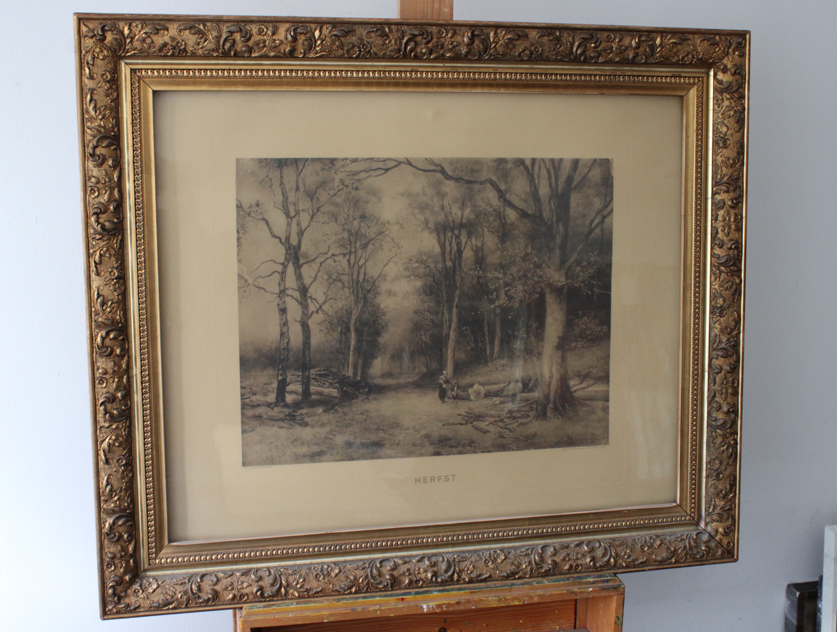 Ingelijste litho 'Herfst' – foto 2 – kavel bij GSD Auctions, Zoeterwoude
