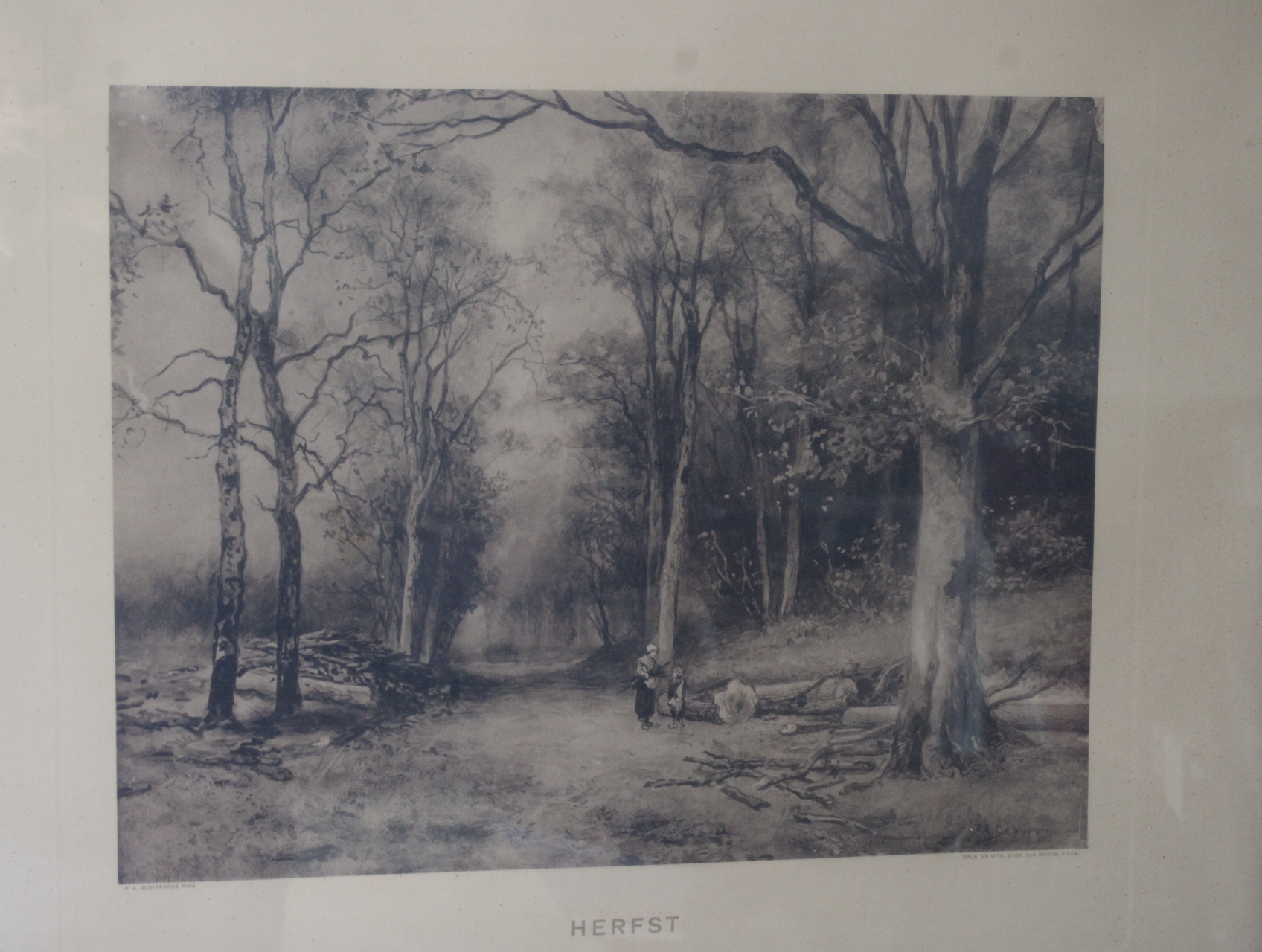 Ingelijste litho 'Herfst' – foto 3 – kavel bij GSD Auctions, Zoeterwoude