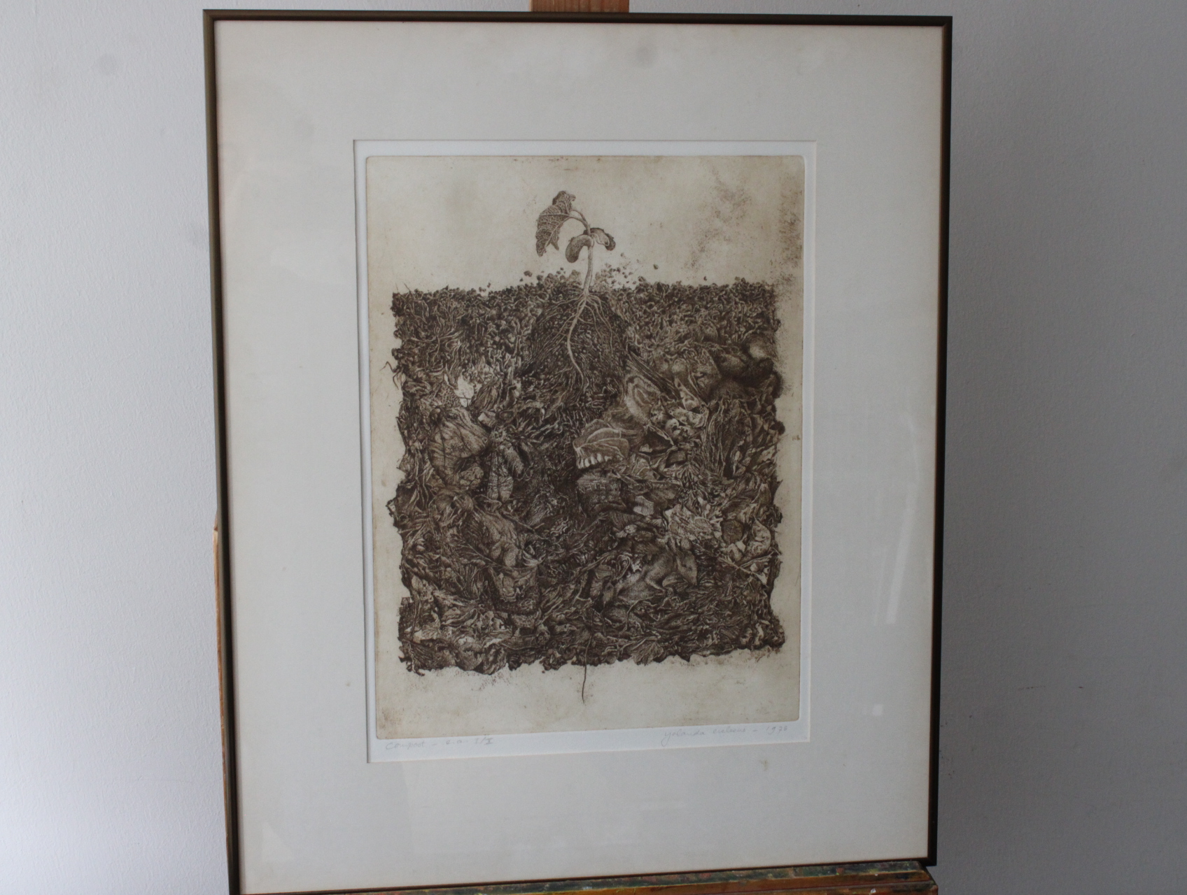 Grafiek 'Compost' door Yolanda Gortera, 1978 – kavel bij GSD Auctions, Zoeterwoude