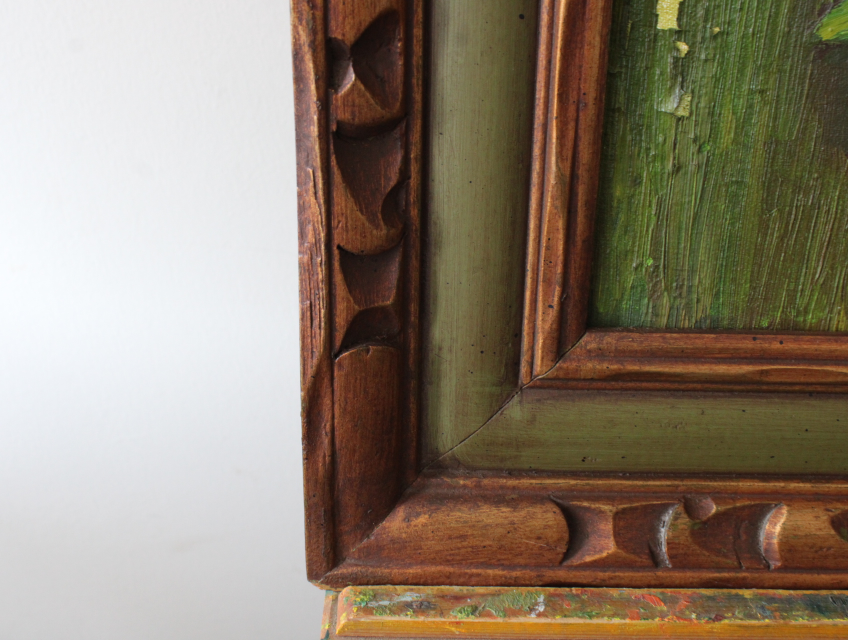 Olieverfschilderij met bloemen in groene vaas – foto 6 – kavel bij GSD Auctions, Zoeterwoude