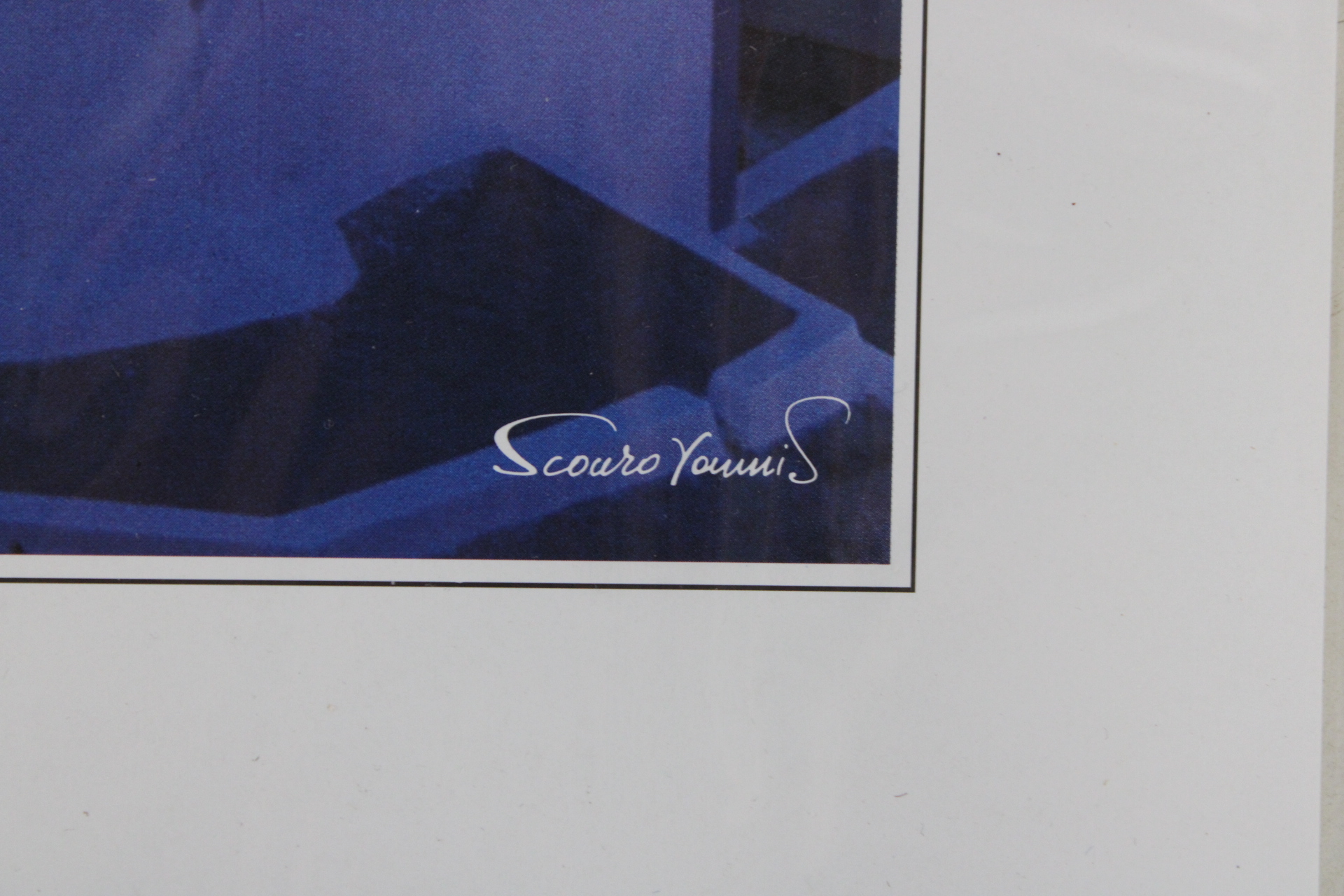Set van 4 ingelijste en gelaakte foto's en prent Santorini – foto 4 – kavel bij GSD Auctions, Zoeterwoude