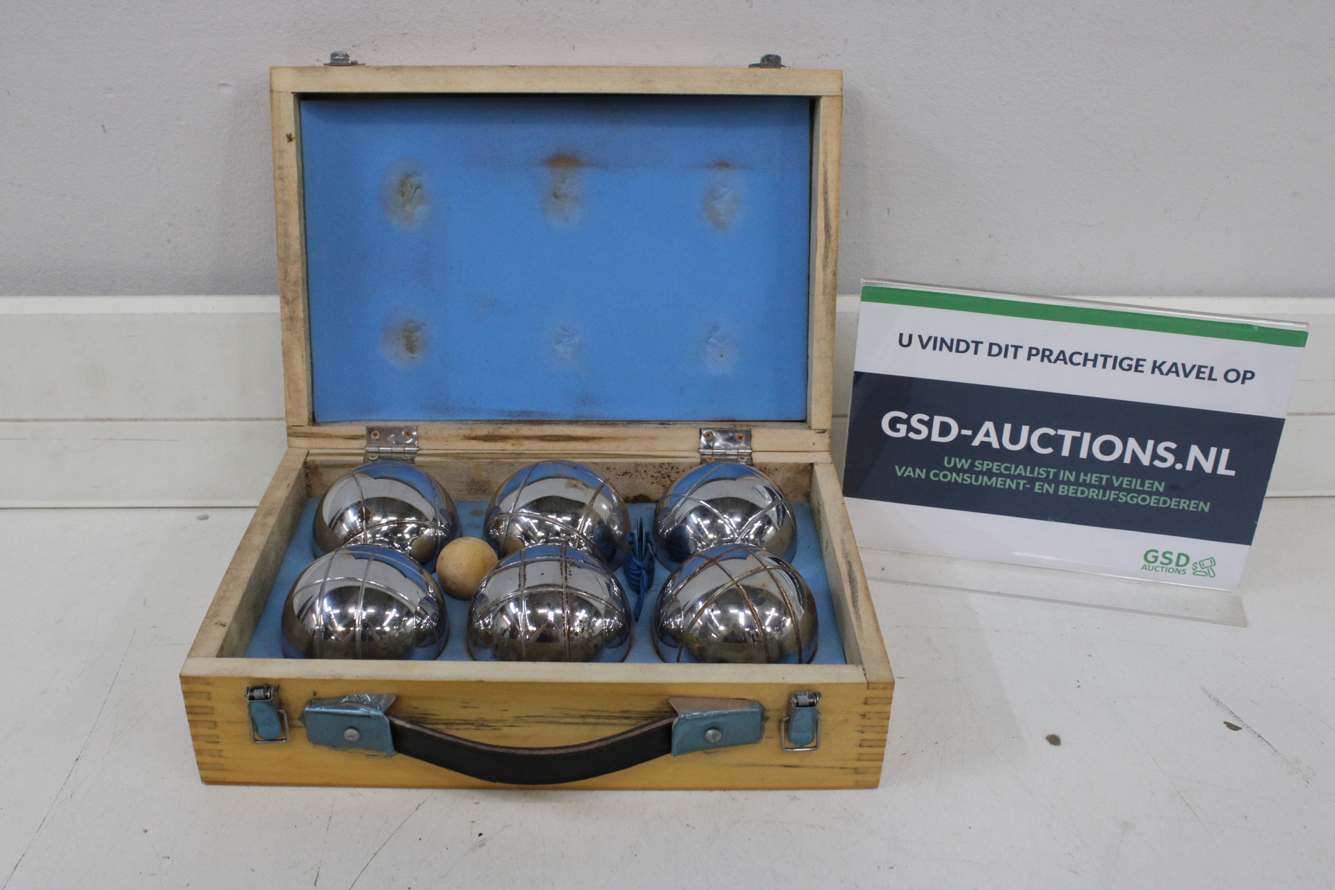 Set Jeu de Boules in houten kist – kavel bij GSD Auctions, Zoeterwoude