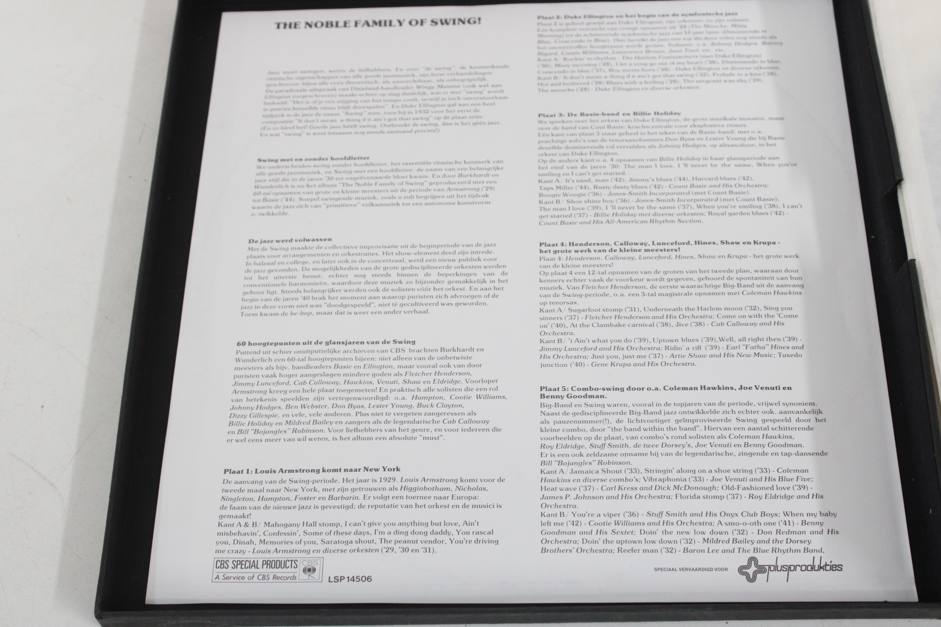 LP The Noble Family of Swing – foto 3 – kavel bij GSD Auctions, Zoeterwoude
