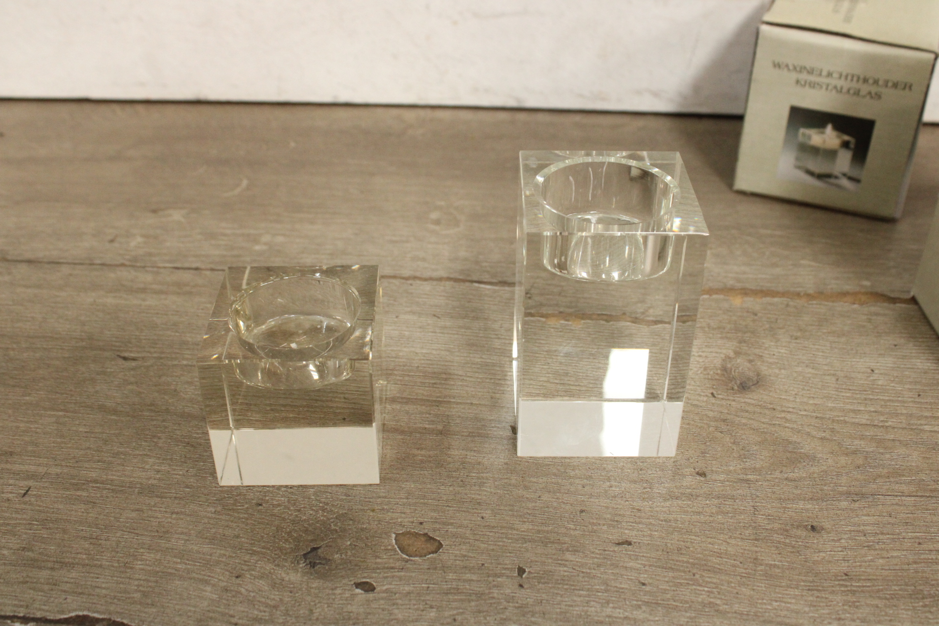 Kristallen waxinelichthouders 6 en 12 cm hoog – foto 3 – kavel bij GSD Auctions, Zoeterwoude