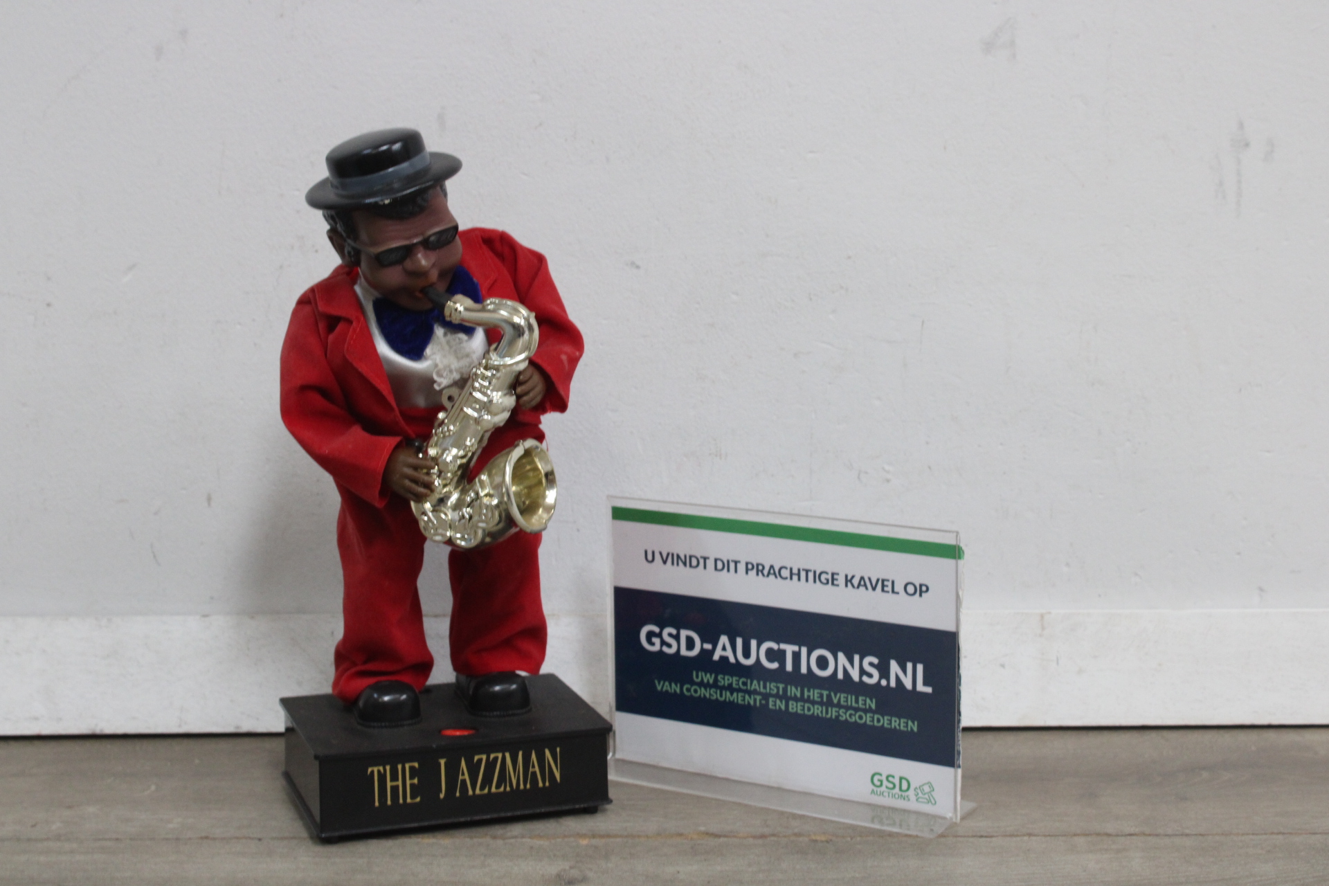 Beeldje The Jazzman met saxofoon – kavel bij GSD Auctions, Zoeterwoude