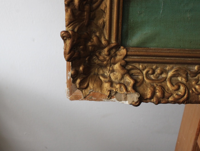 Schilderij met landschap en boten in goudkleurige lijst – foto 7 – kavel bij GSD Auctions, Zoeterwoude