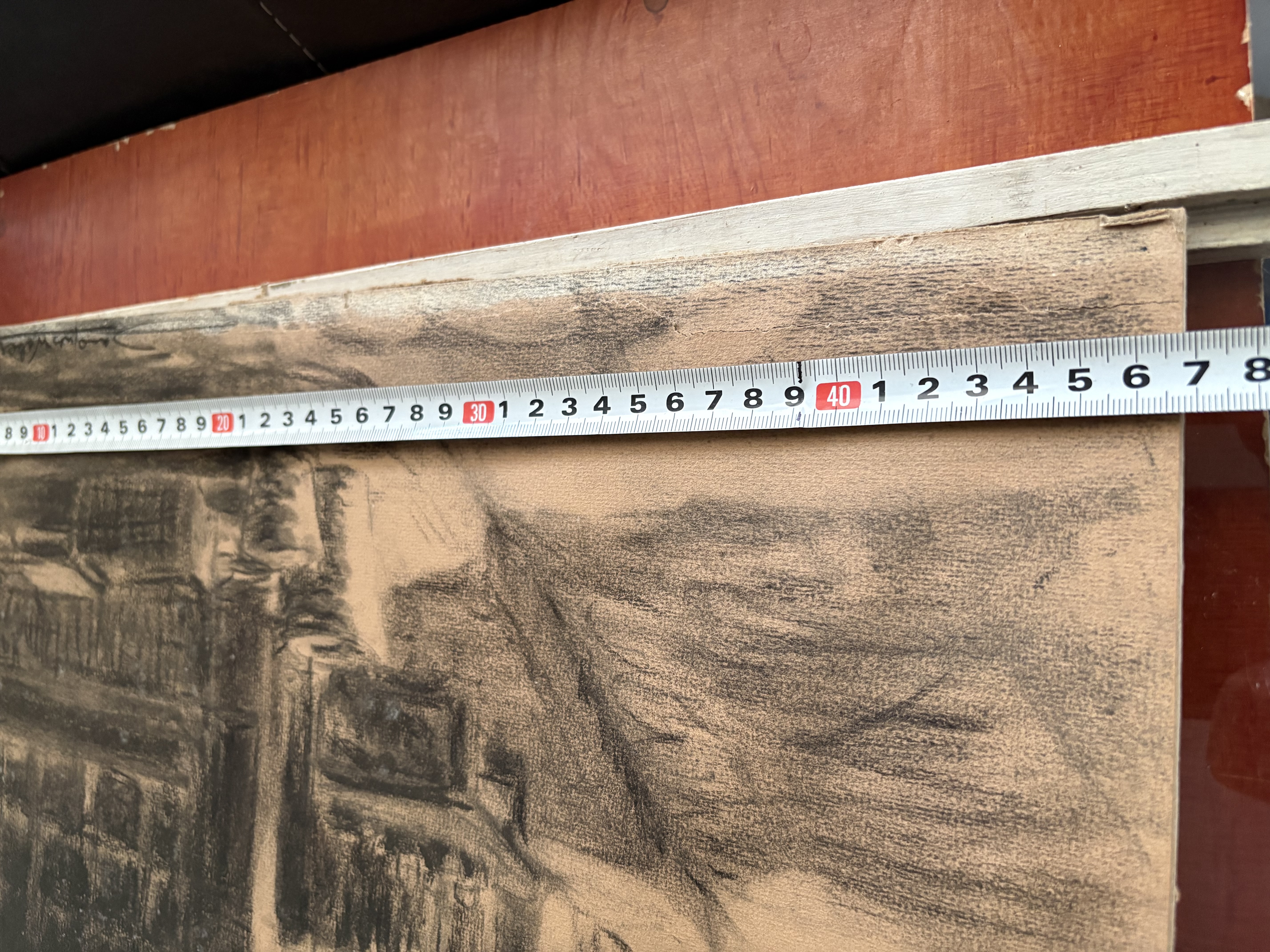 Zwarte antieke houtskool schildrij – foto 8 – kavel bij GSD Auctions, Zoeterwoude