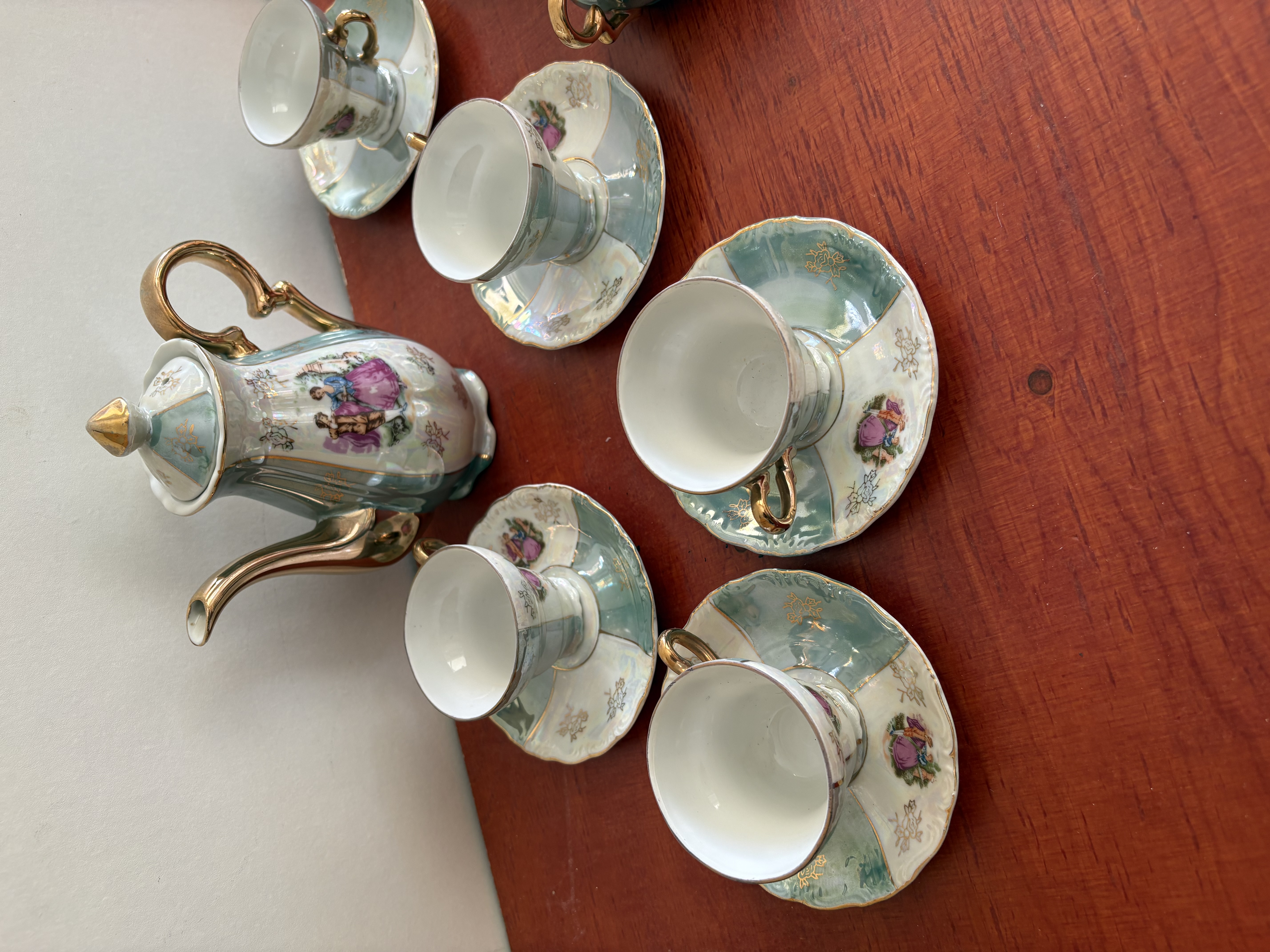 koffie set Dresden-stijl – foto 2 – kavel bij GSD Auctions, Zoeterwoude