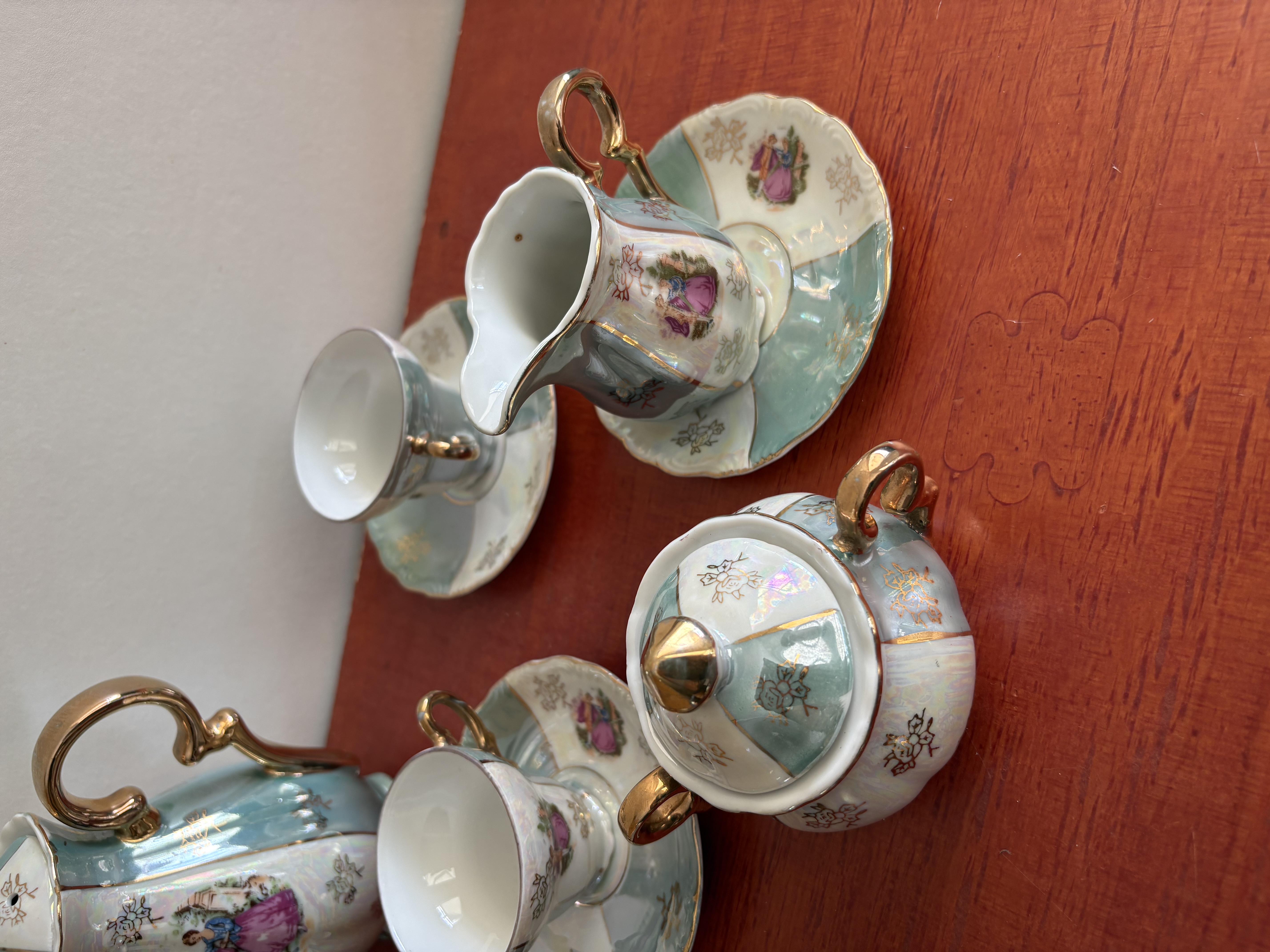 koffie set Dresden-stijl – foto 3 – kavel bij GSD Auctions, Zoeterwoude